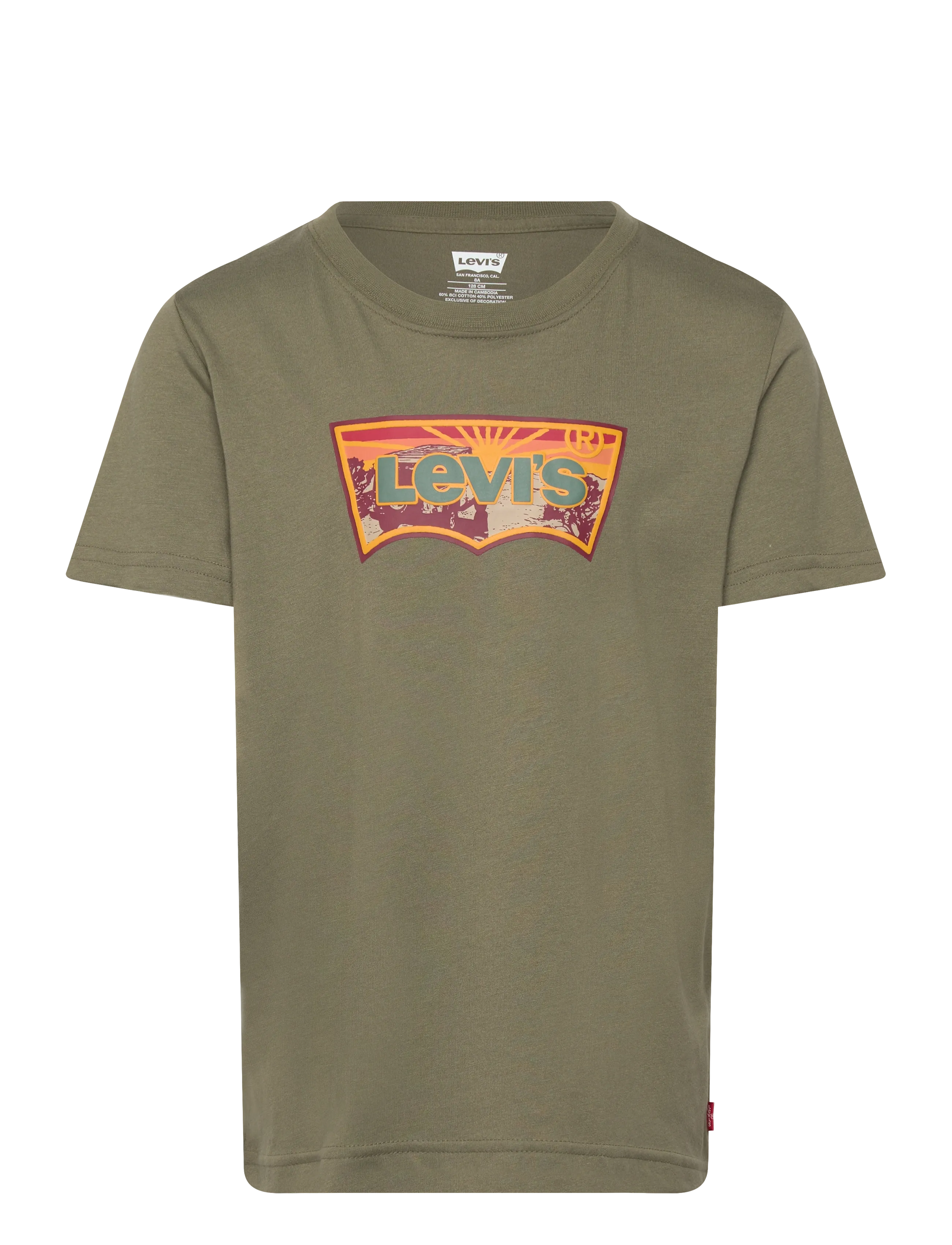 Levi's Levi's Sunrise Desert Batwing Tee, 104, Khaki green, T-Shirts > Kortærmede, Børn