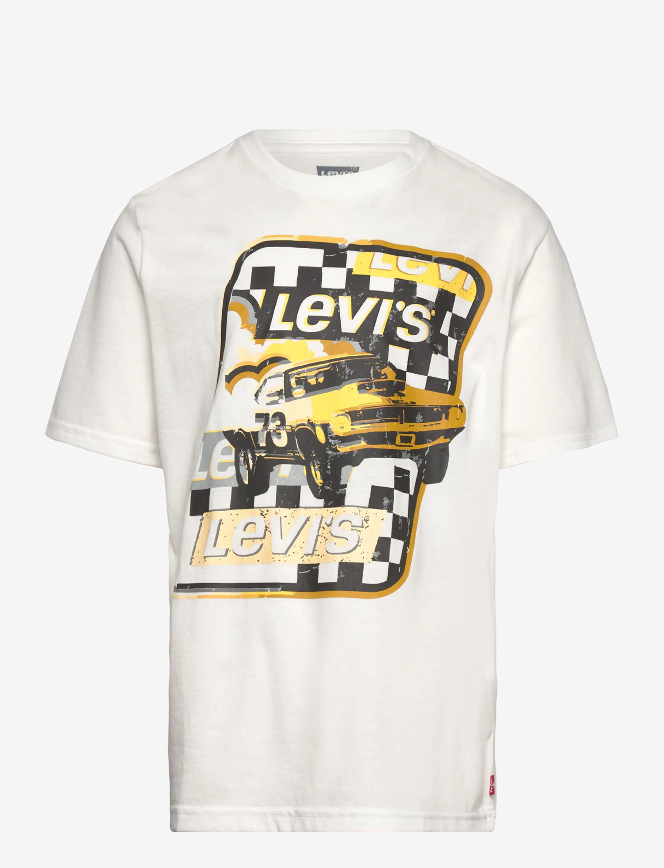 Levi's - LVB RACE TO THE FINISH TEE - kortærmede t-shirts - blanc de blanc - 0