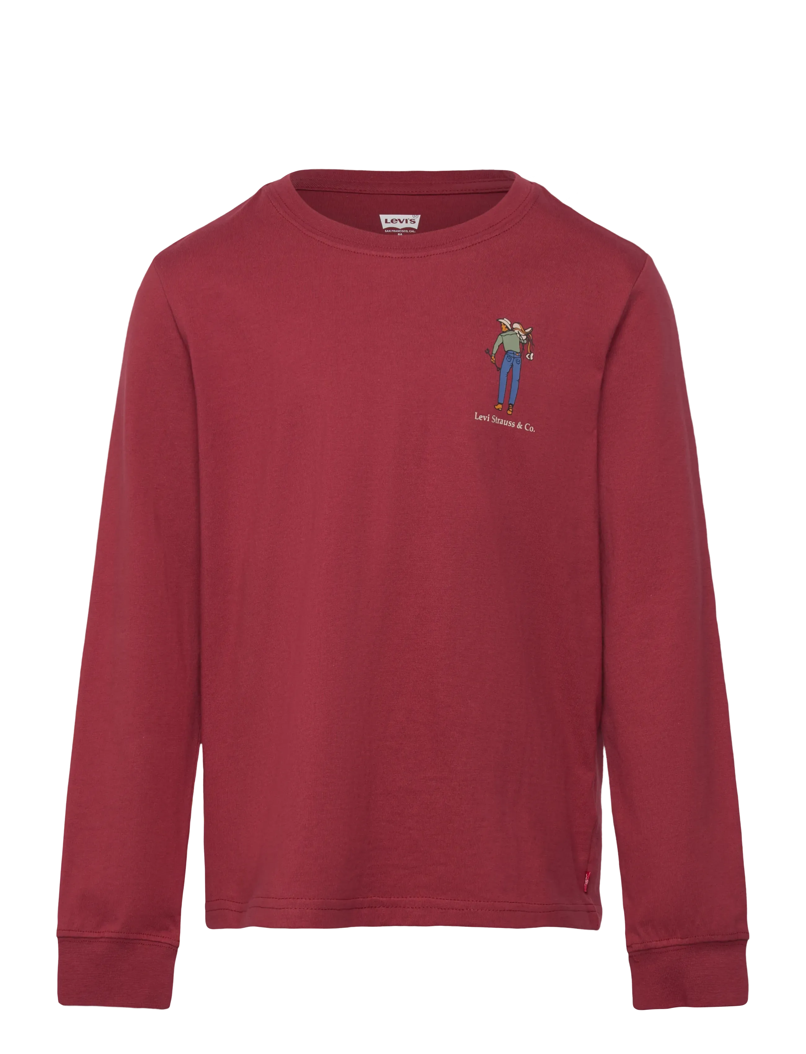 LEVI'S Levi's Saddle Man Lange Ärmel Tee Rot - 140 - Kinder