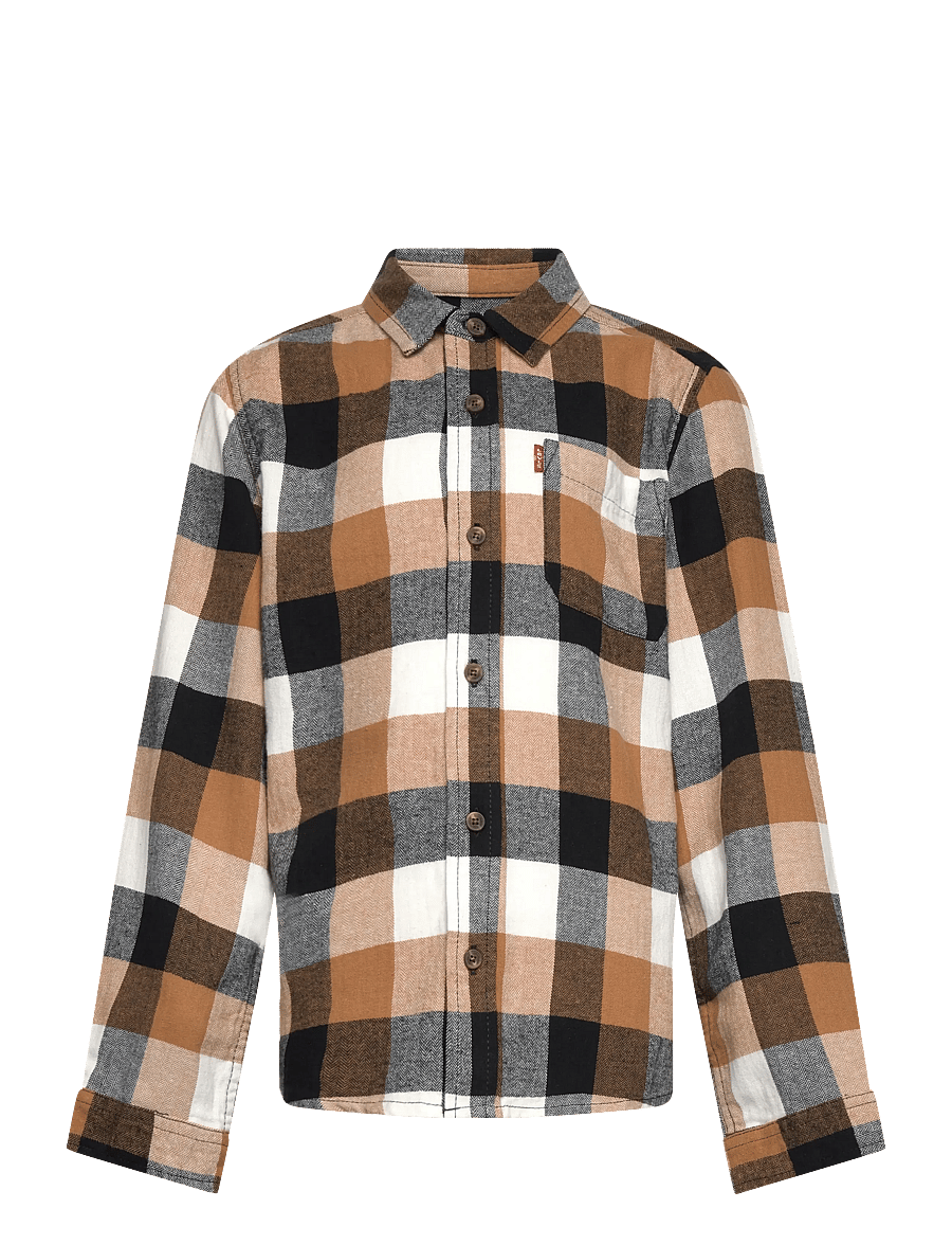 Levi's - Levi's® Buffalo Checkered Flanner Shirt - långärmade skjortor - jet black - 0