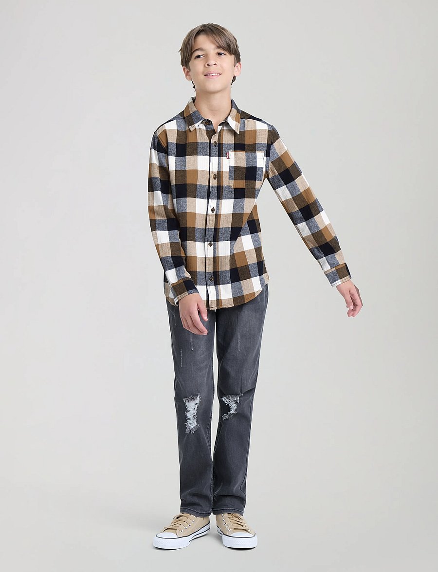 Levi's - Levi's® Buffalo Checkered Flanner Shirt - langärmlige hemden - jet black - 5