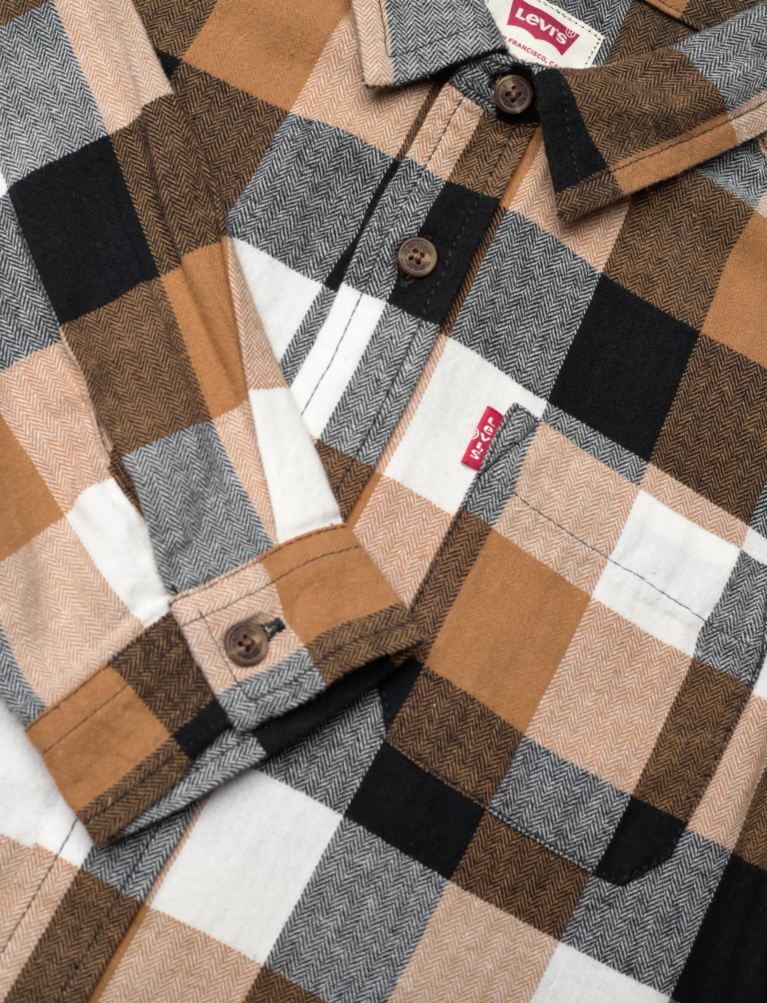Levi's - Levi's® Buffalo Checkered Flanner Shirt - long-sleeved shirts - jet black - 2