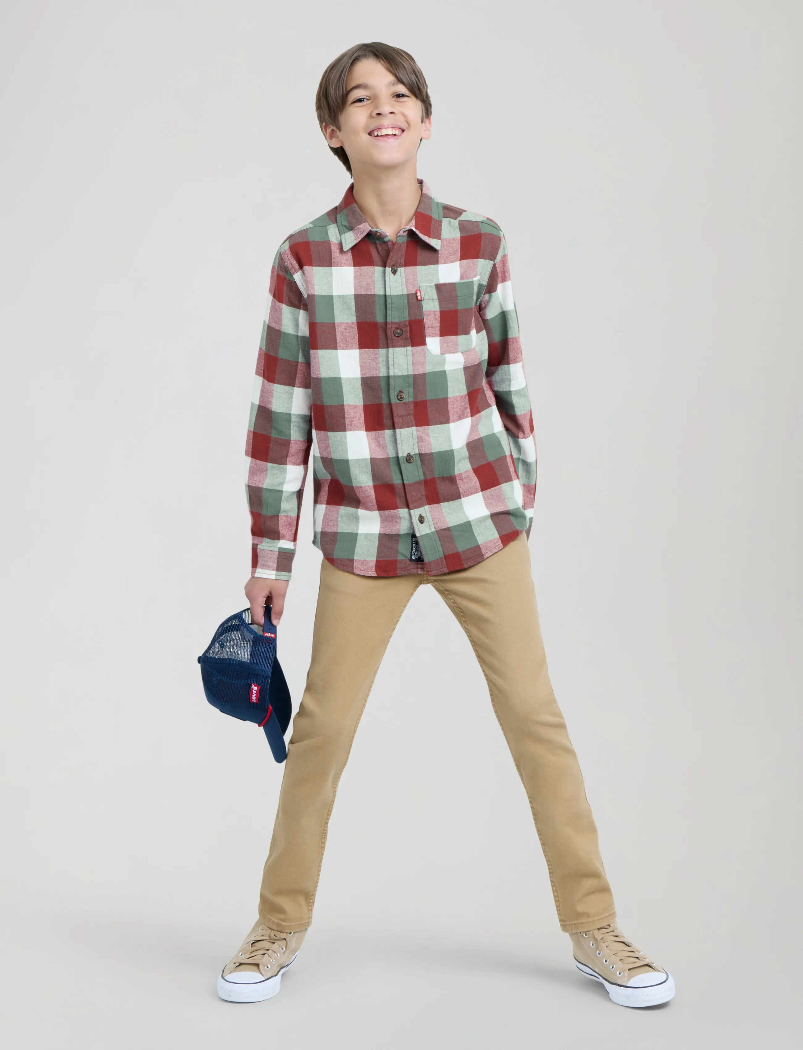 Levi's - Levi's® Buffalo Checkered Flanner Shirt - langärmlige hemden - red pear - 4