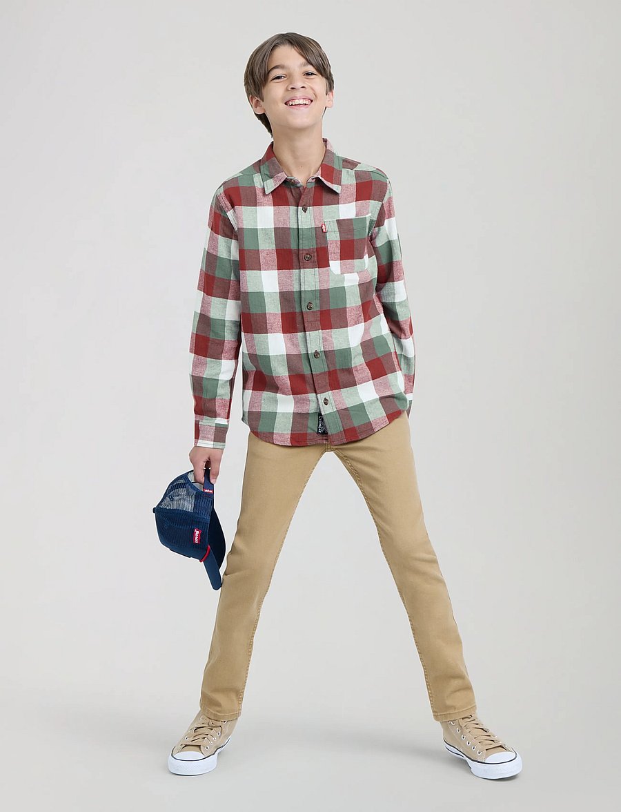 Levi's - Levi's® Buffalo Checkered Flanner Shirt - langärmlige hemden - red pear - 4