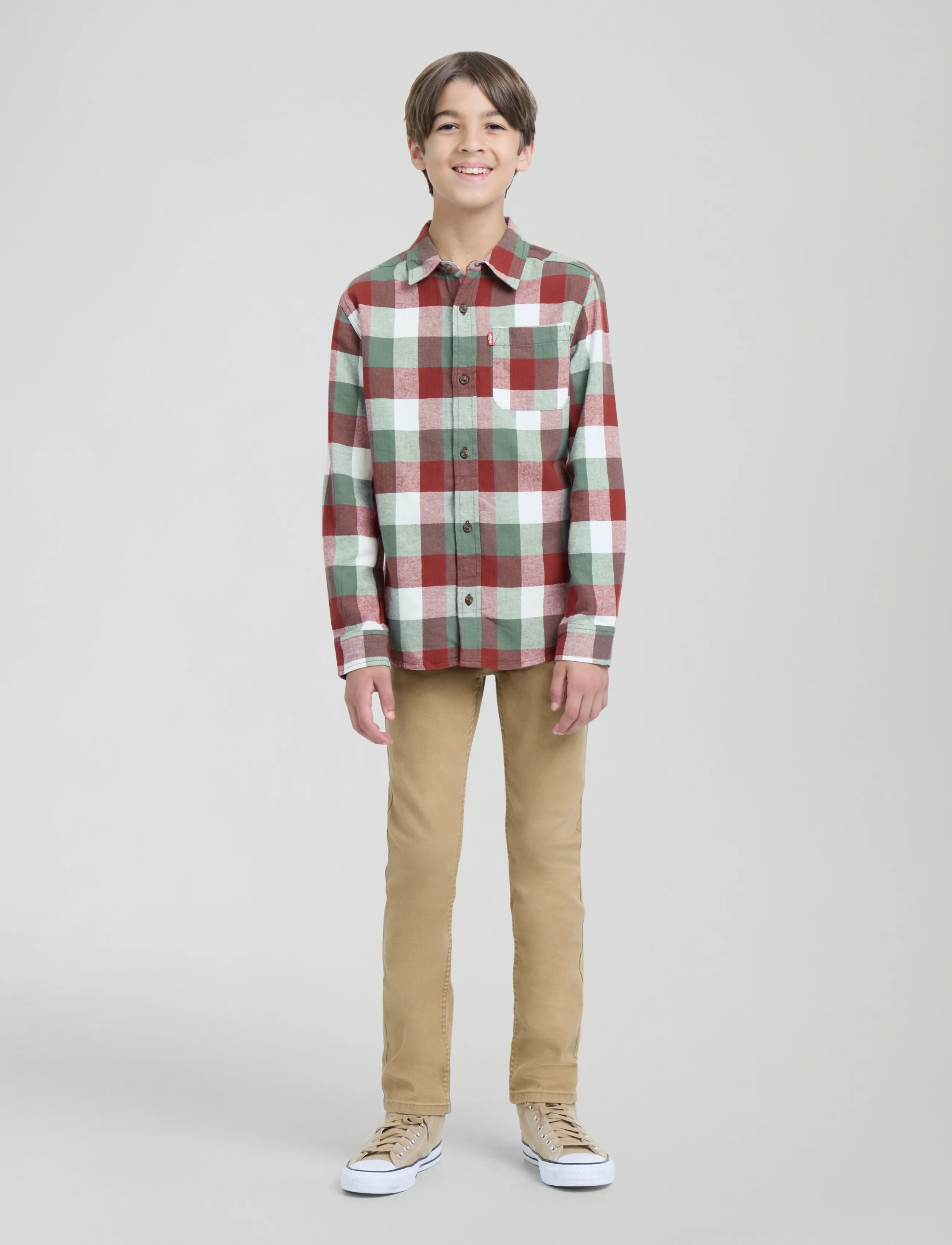Levi's - Levi's® Buffalo Checkered Flanner Shirt - langärmlige hemden - red pear - 5