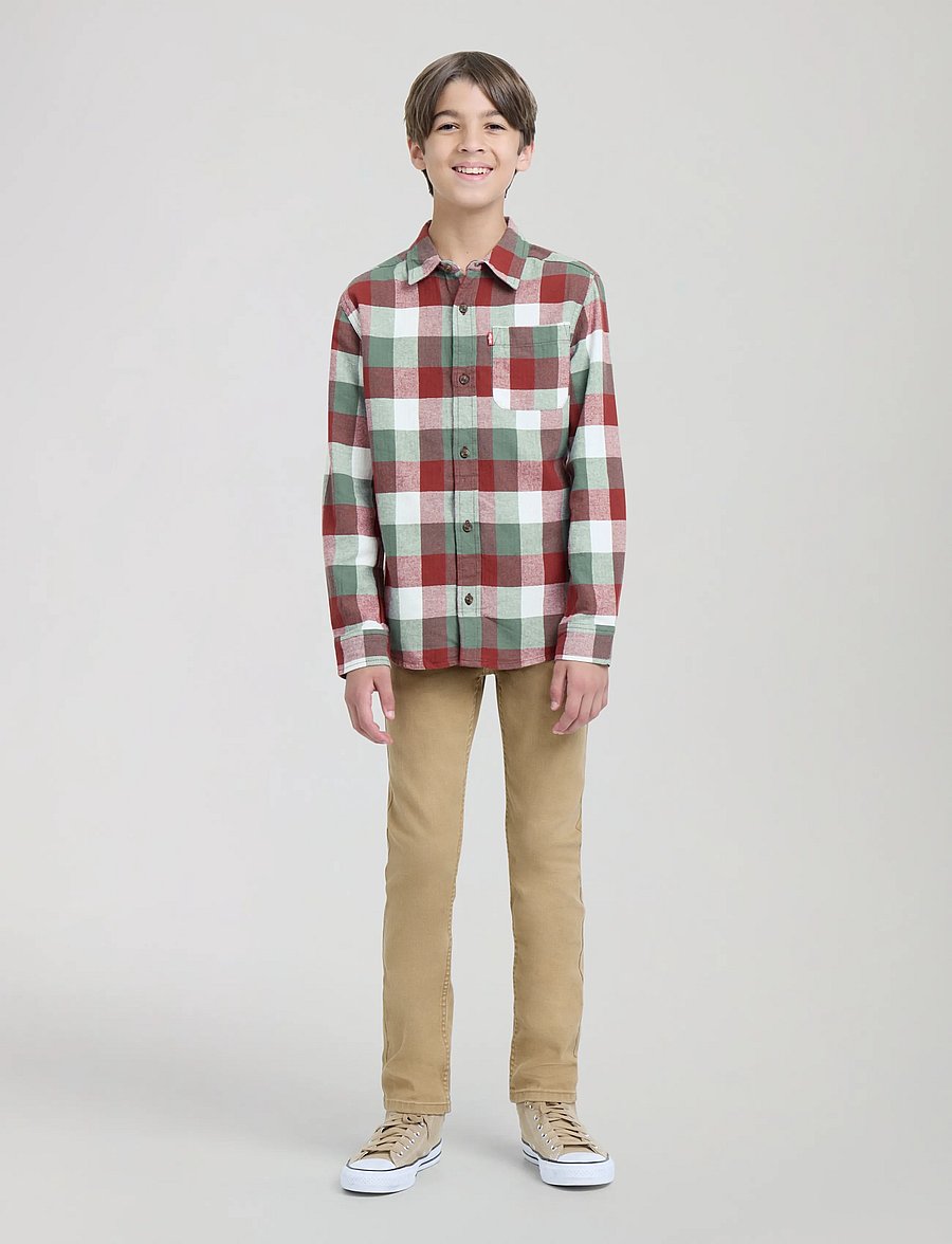 Levi's - Levi's® Buffalo Checkered Flanner Shirt - langärmlige hemden - red pear - 5