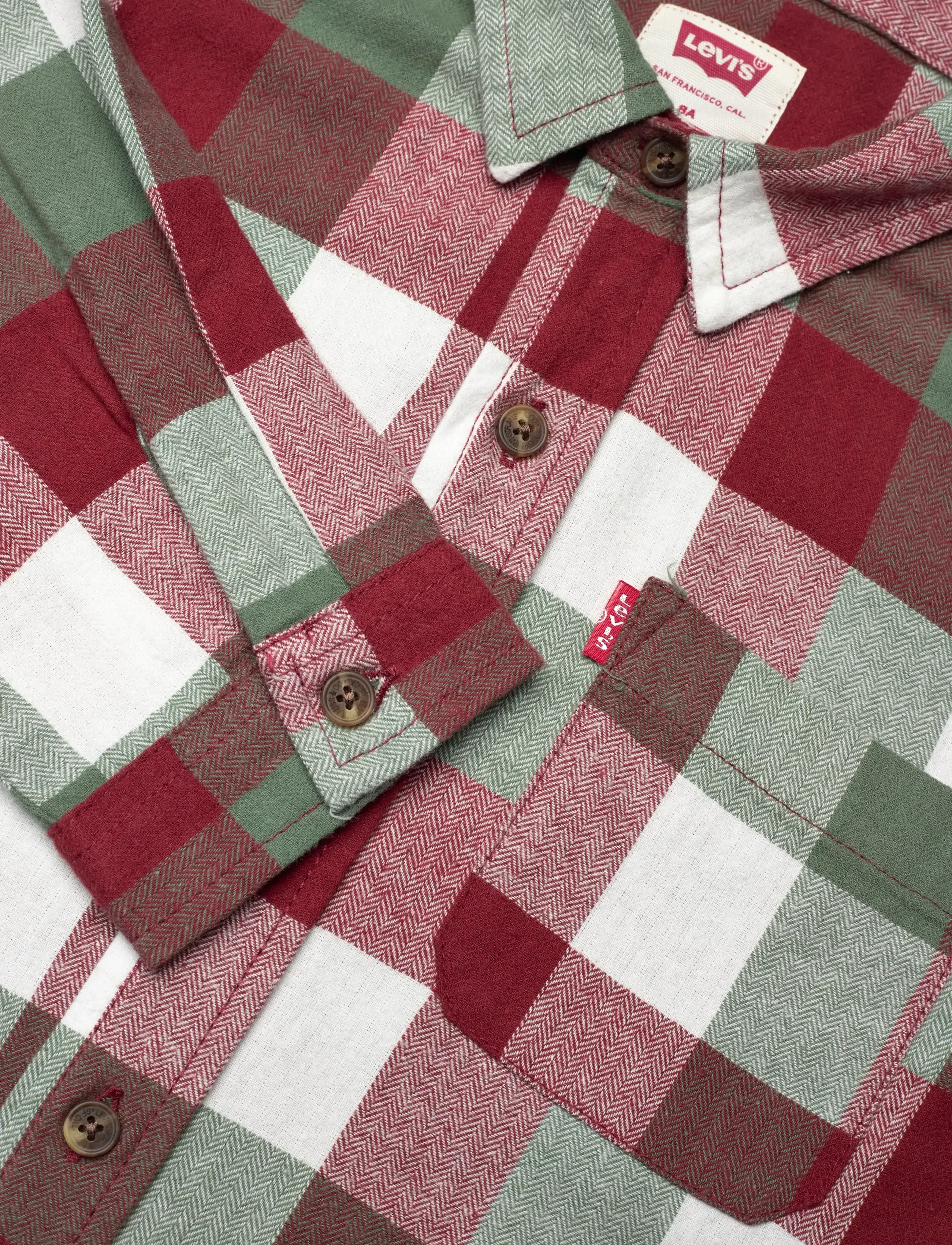 Levi's - Levi's® Buffalo Checkered Flanner Shirt - long-sleeved shirts - red pear - 2