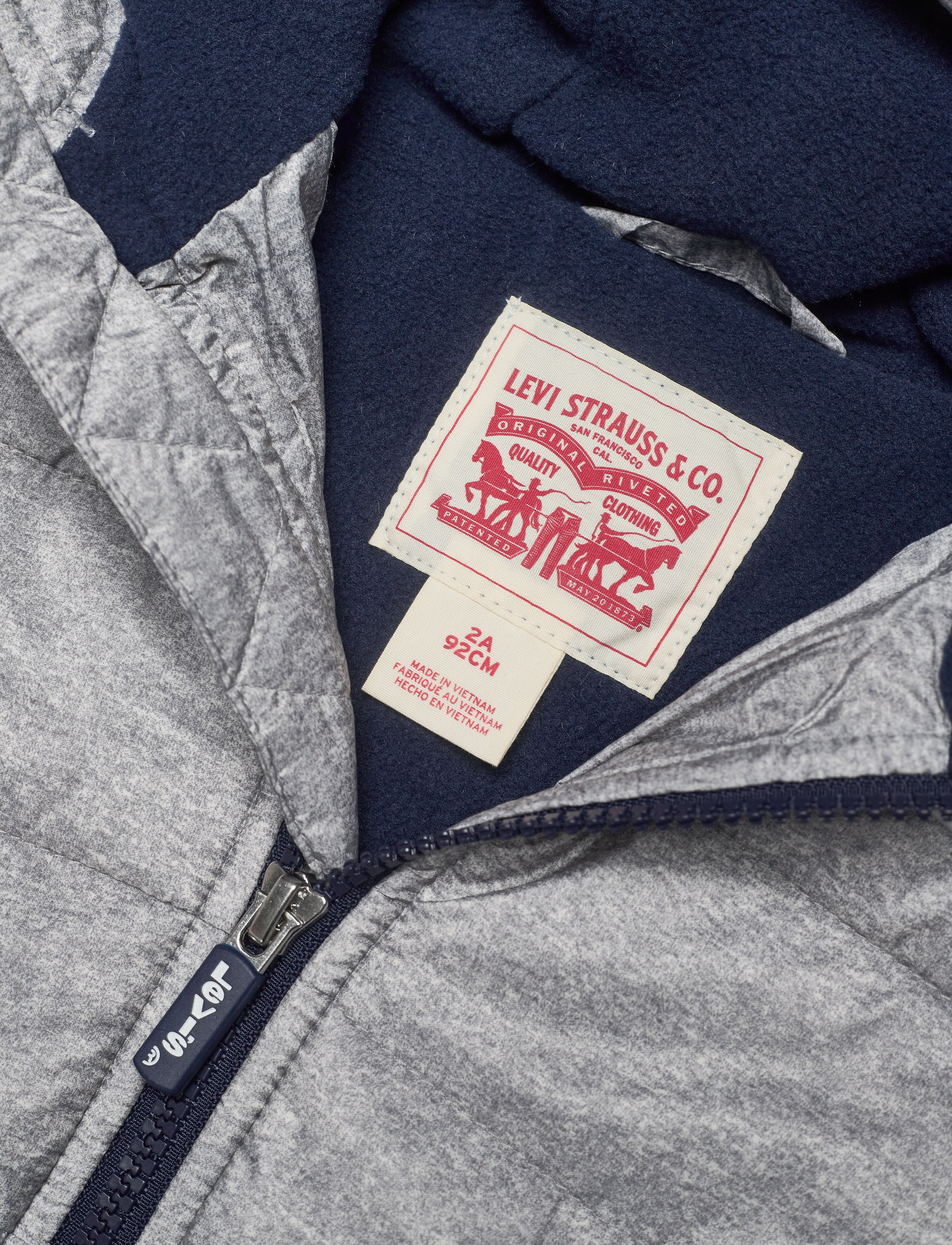 Levi's - LVB AOP COLOR BLOCK PUFFER I - oyster mushroom - 2