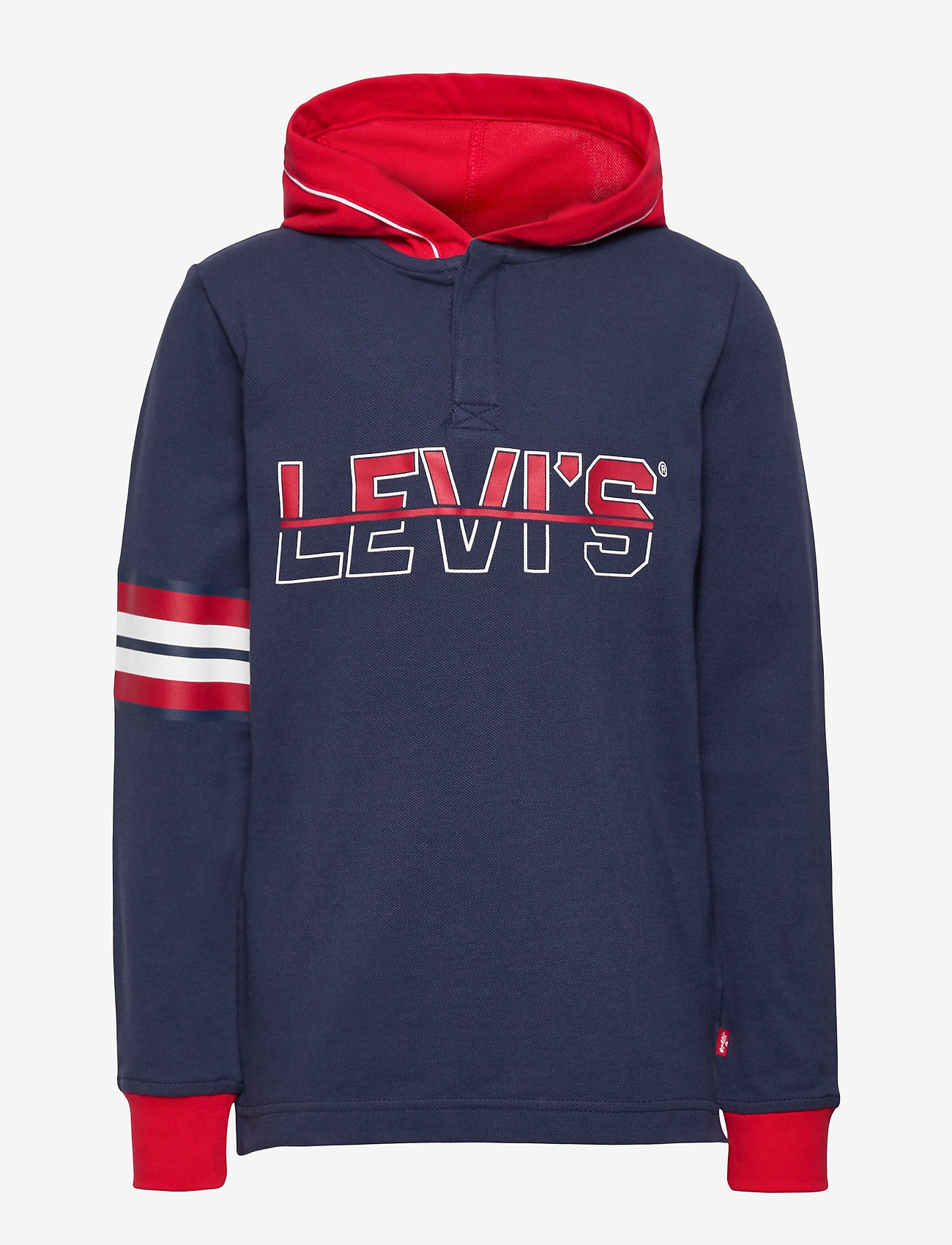 Levi's - LVB LS PIPED HOODED HENLEY - dress blues - 0