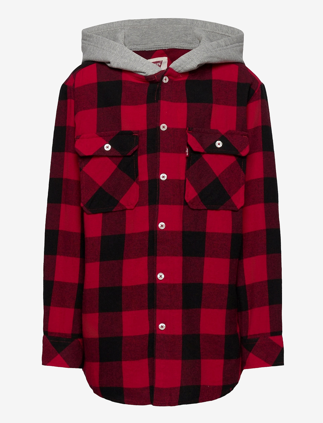 Levi's - HOODED SHIRT JACKET - super red - 0
