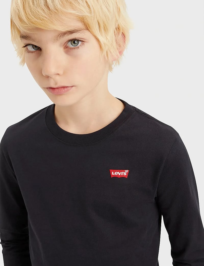 Levi's - LS-L/S TEE - long-sleeved t-shirts - black - 4