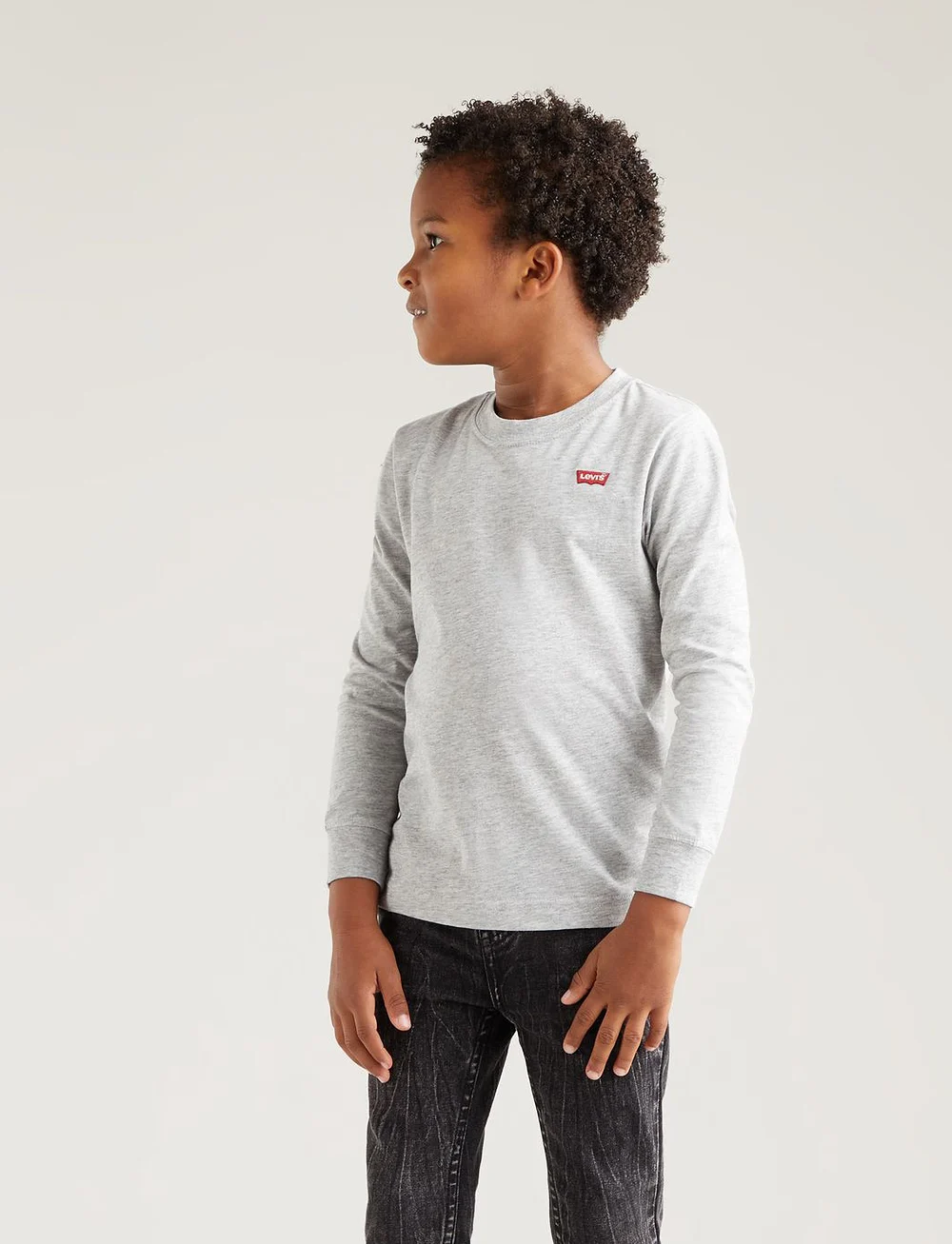 Levi's - LS-L/S TEE - langærmede t-shirts - grey heather - 2