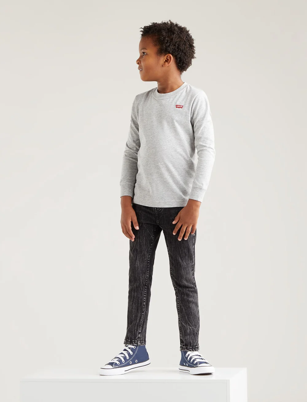 Levi's - LS-L/S TEE - langærmede t-shirts - grey heather - 5