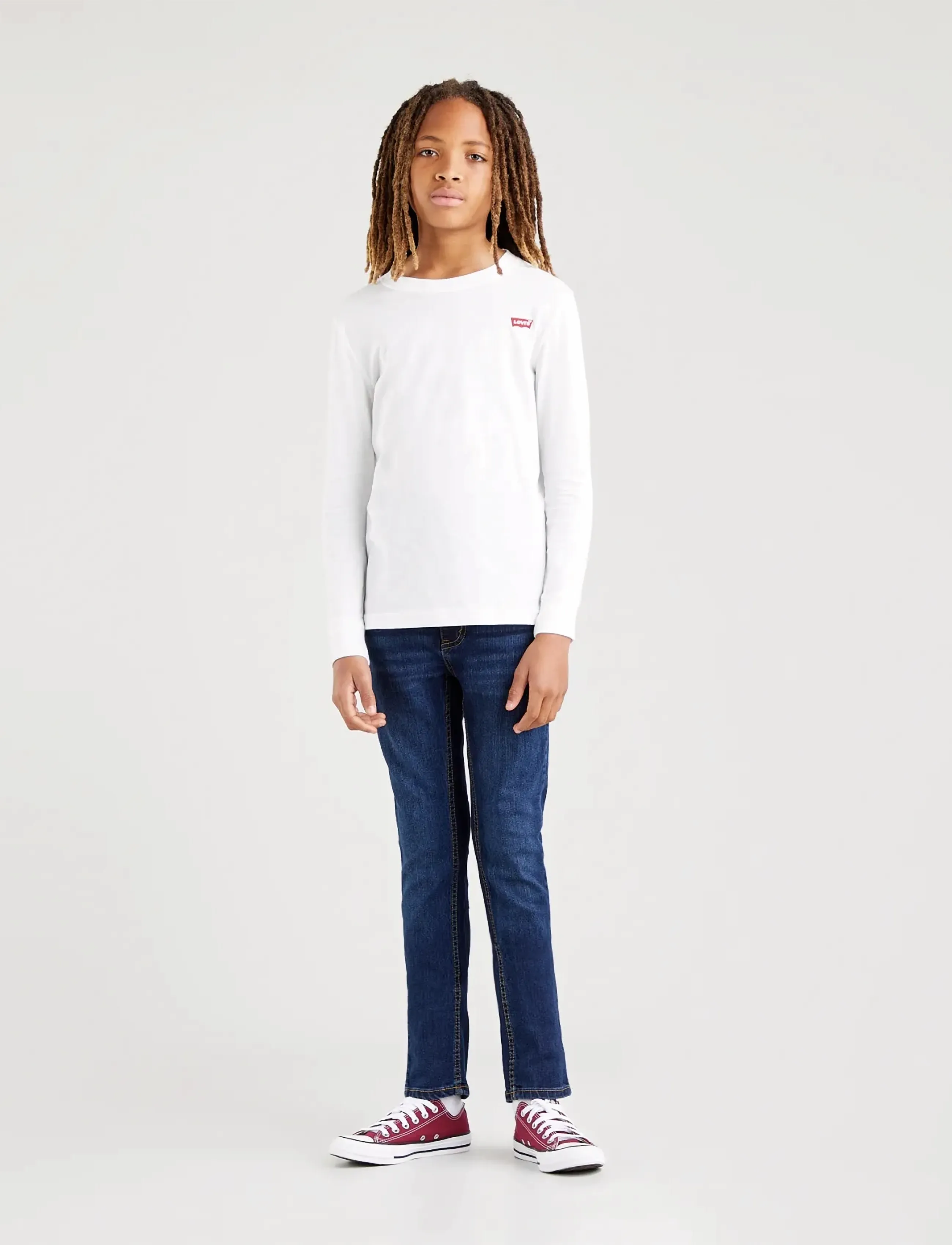 Levi's Long Sleeve Batwing Chest Hit Tee, 104, Sweatshirts & Hoodies, Weiß - Sweatshirts, Kinder