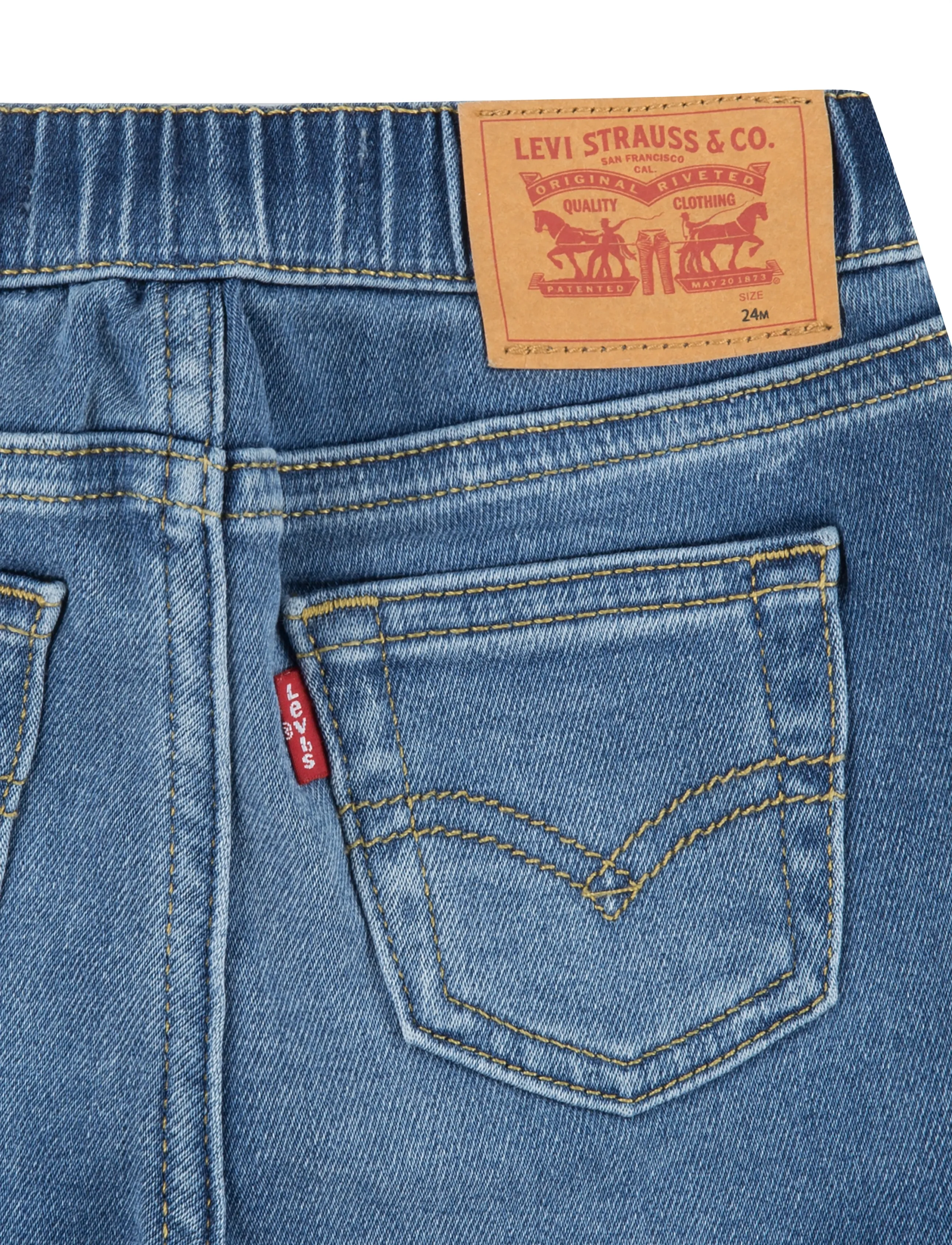 Levi's - Levi's® Skinny Pull On Dobby Pants - bikses mazuļiem - tambourine - 4