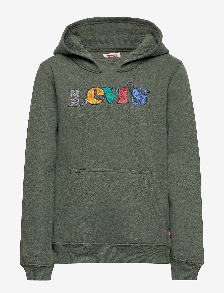 Levi's - LVB GRAPHIC PULLOVER HOODIE - odzież - thyme heather - 0