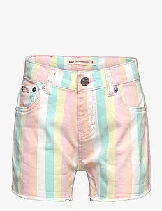 Levi's® Striped Frayed Girlfriend Shorts, Levi's