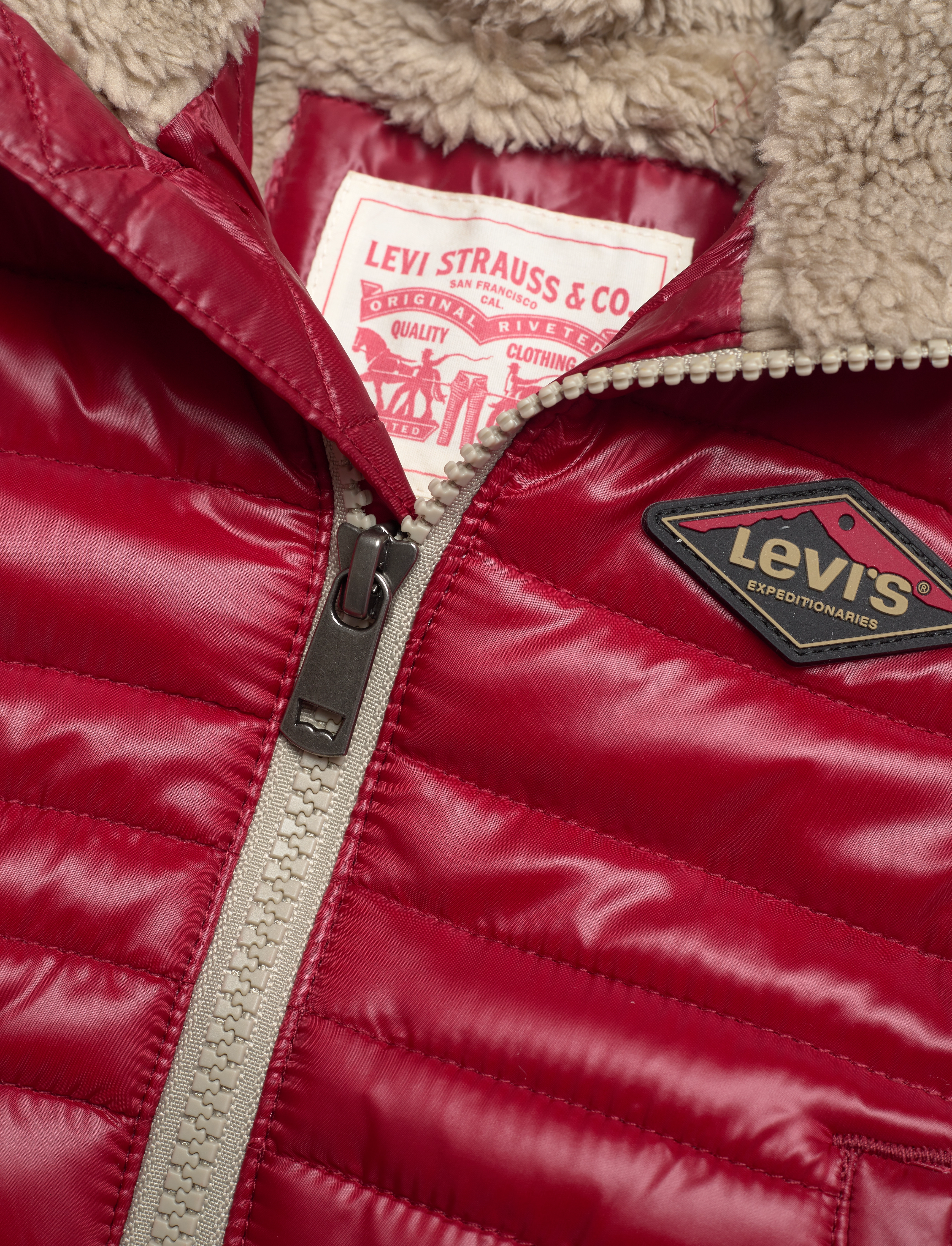 Levi's - LVB SHERPA LINED MDWT PUFFER J / LVB SHERPA LINED MDWT PUFFE - red - 2