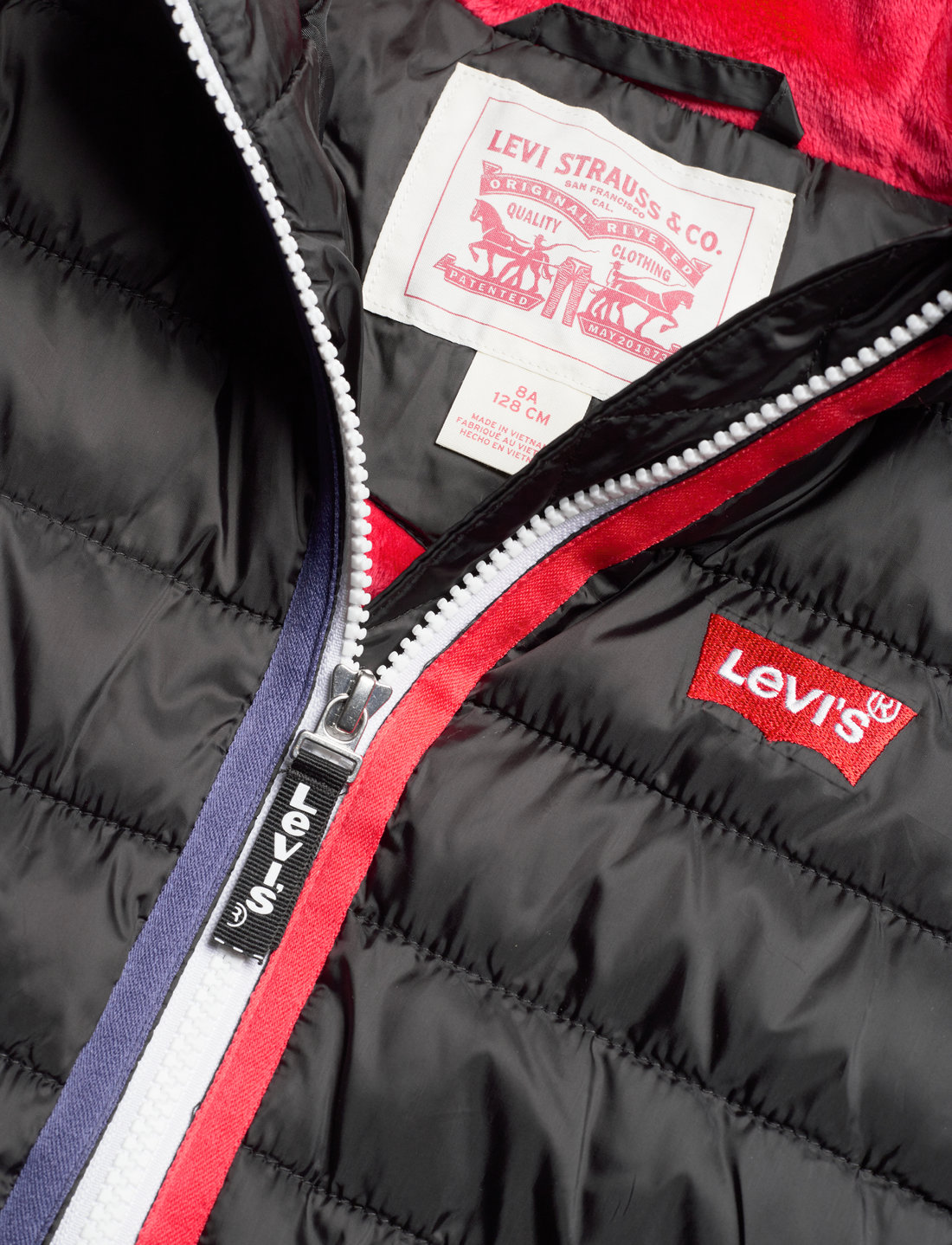 Levi s Lvg tape detailed puffer jackets shop at Booztlet