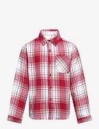 Levi's® Plaid Flannel Pocket Shirt - RED