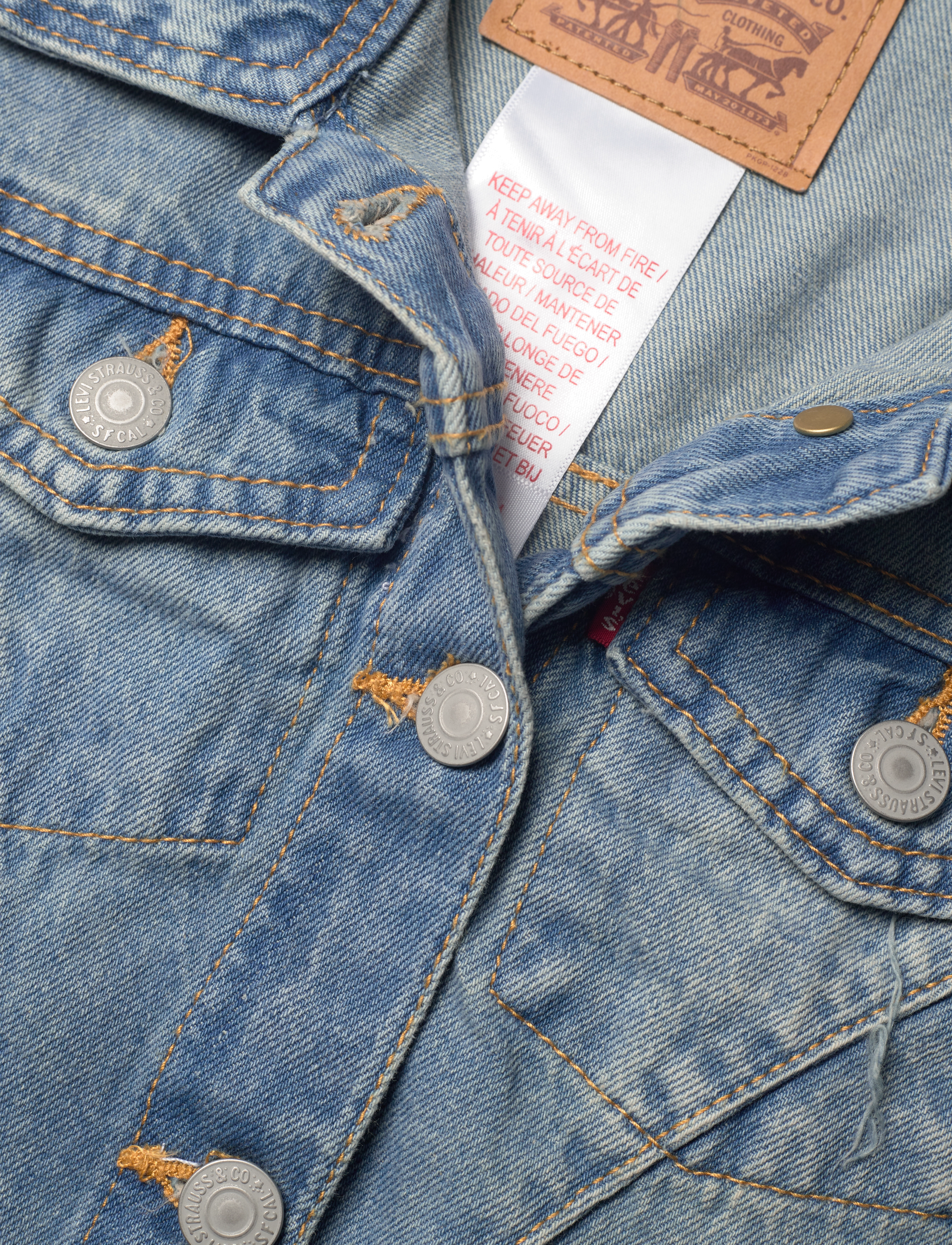 Levi's - Levi's Oversized Scrunchie Waist Trucker Jacket - blue - 3