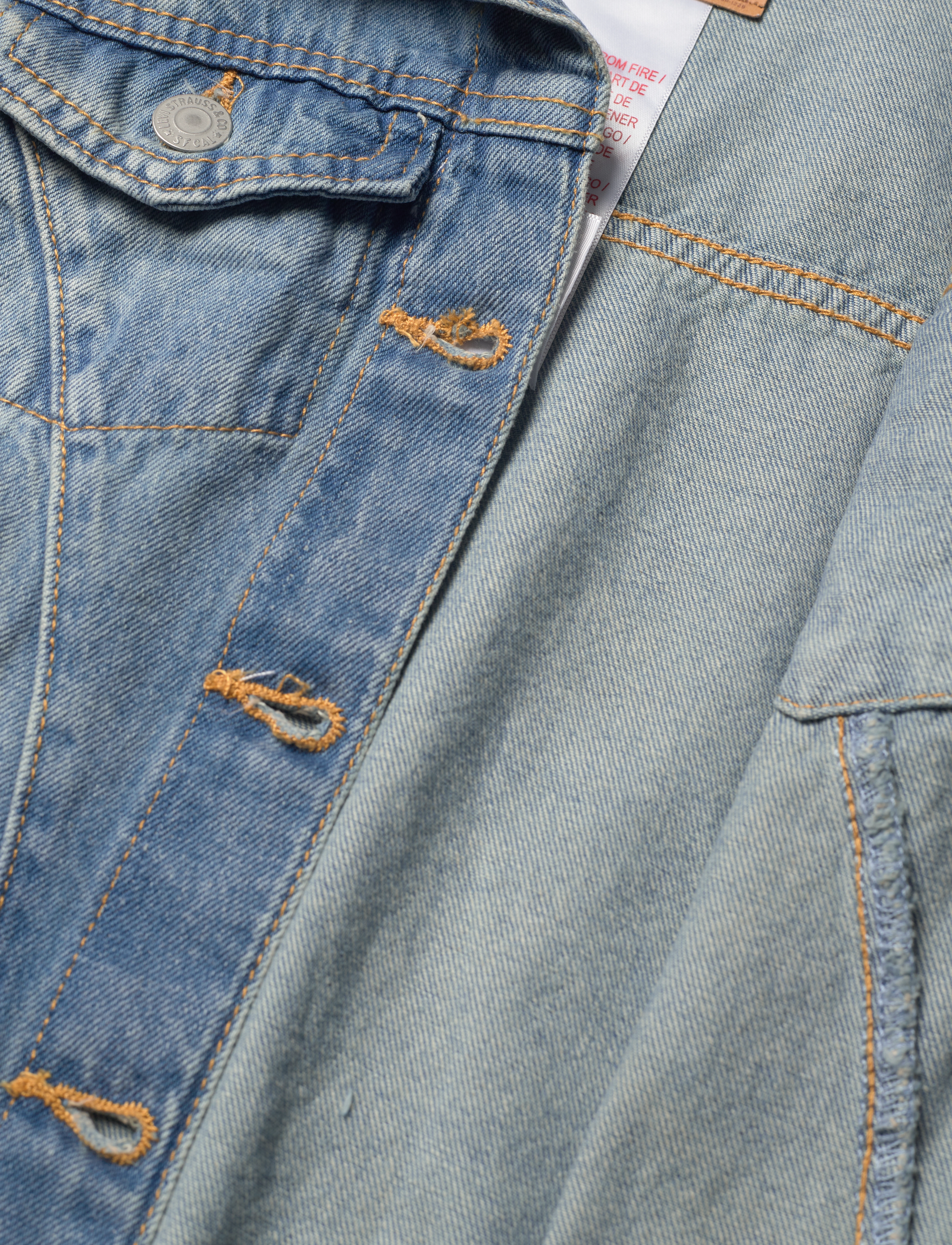 Levi's - Levi's Oversized Scrunchie Waist Trucker Jacket - blue - 2