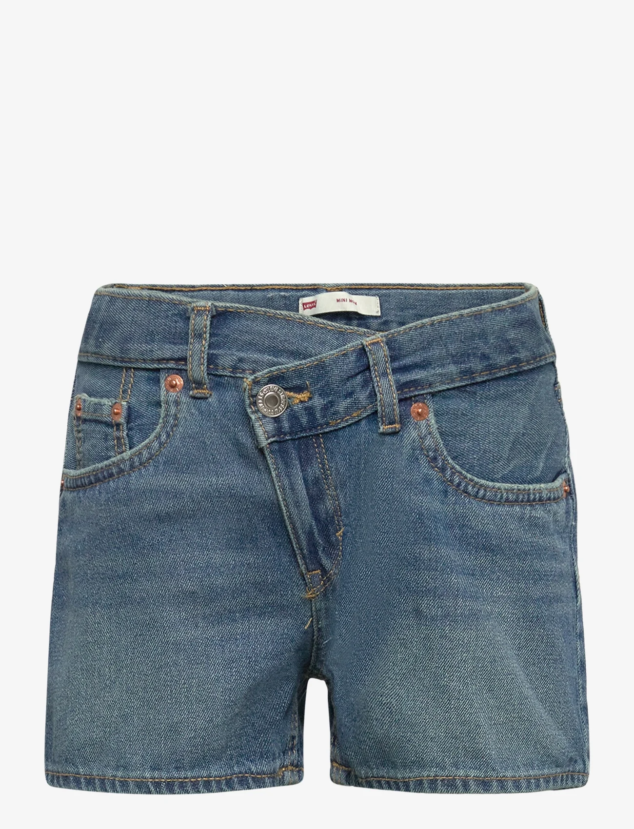 Levi's - Levi's Folded Mini Mom Shorts - lühikesed teksapüksid - middle blue - 0