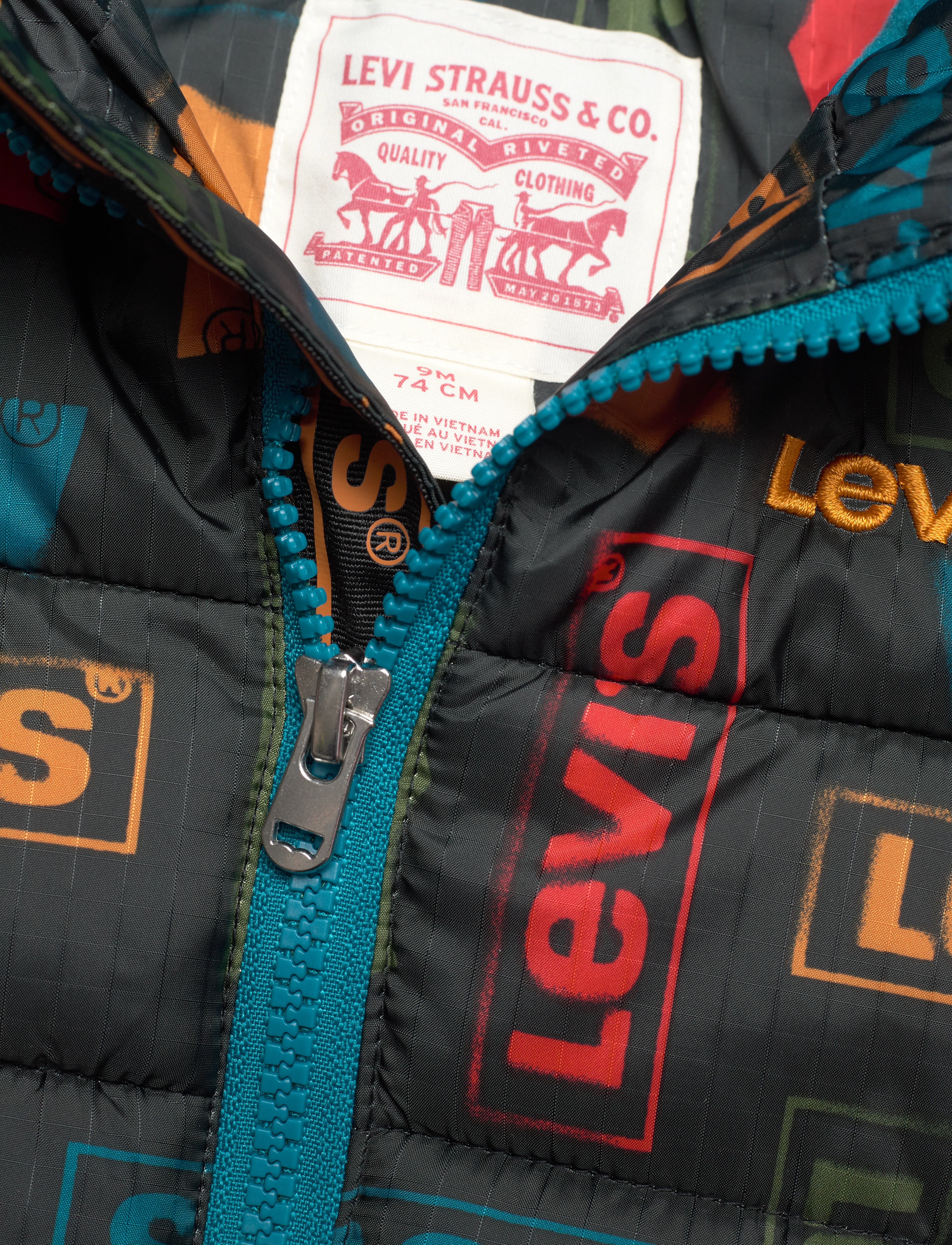 Levi's - Levi's® Core Printed Puffer Jacket - blue - 2