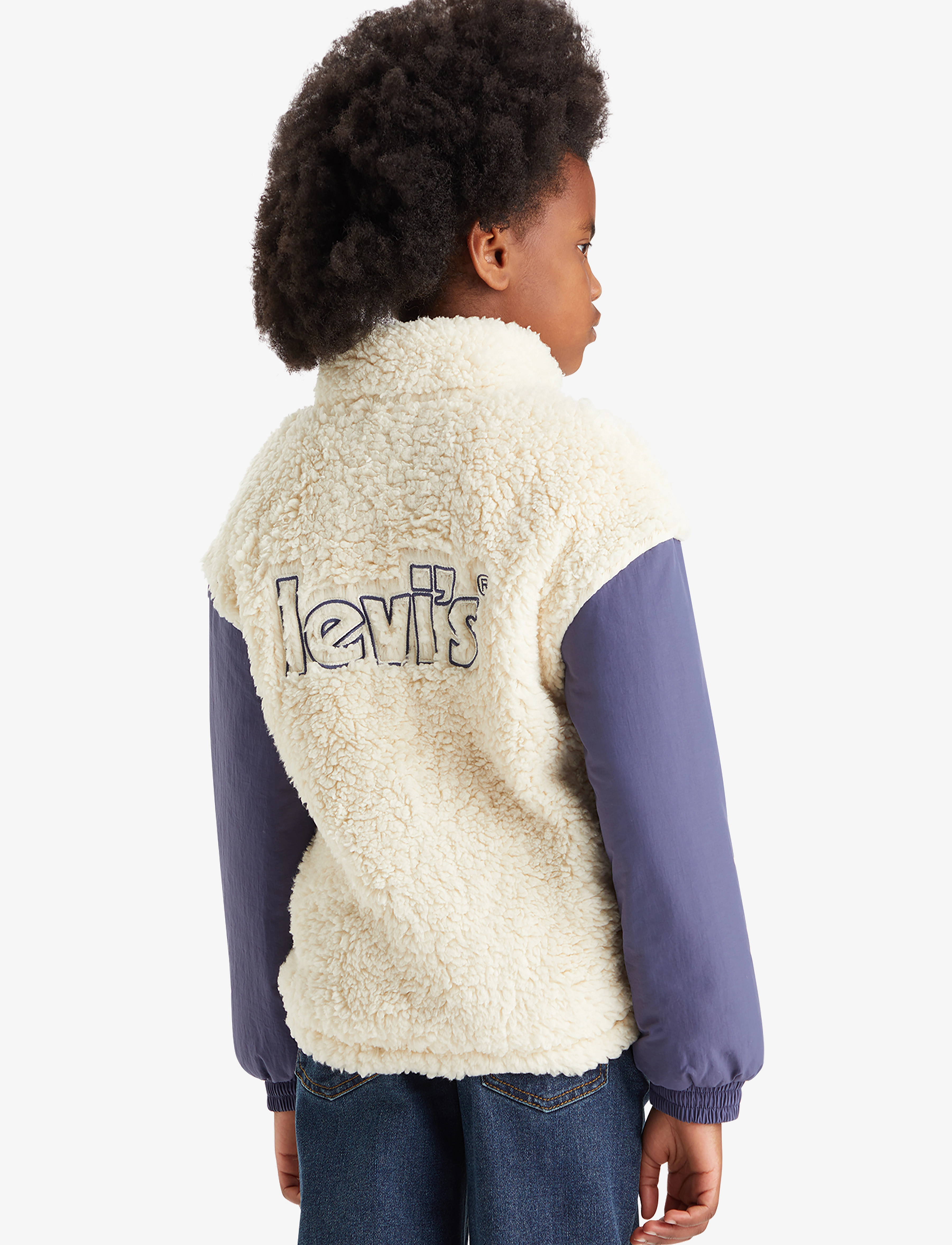 Levi's - Levi's® Boxy Fit Sherpa Jacket - white - 3