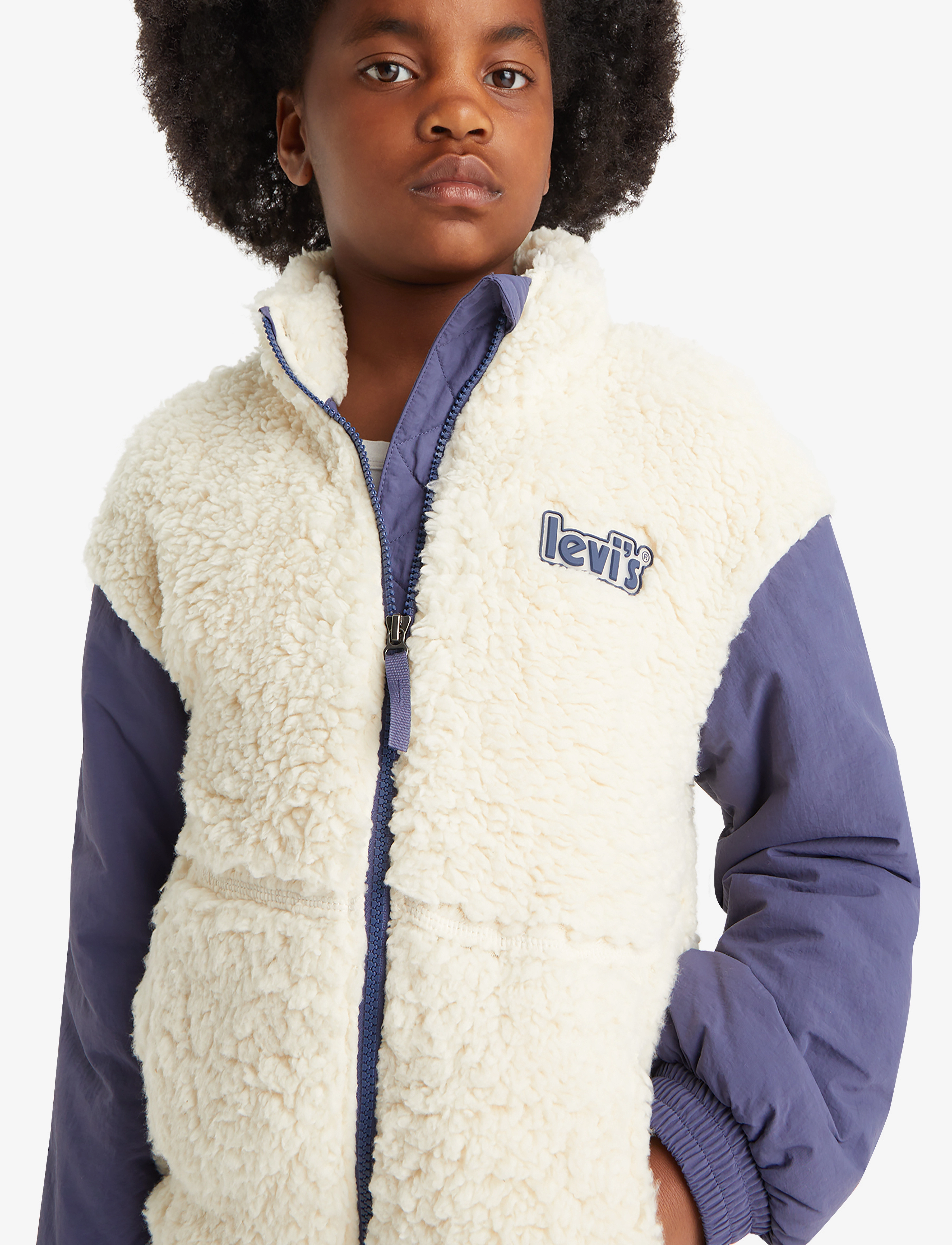 Levi's - Levi's® Boxy Fit Sherpa Jacket - white - 4