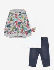 Levi's - Levi's® Graffiti Tag 3-Piece Set - sets mit kurzärmeligem t-shirt - grey - 0