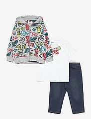 Levi's - Levi's® Graffiti Tag 3-Piece Set - komplektai su marškinėliais trumpomis rankovėmis - grey - 0