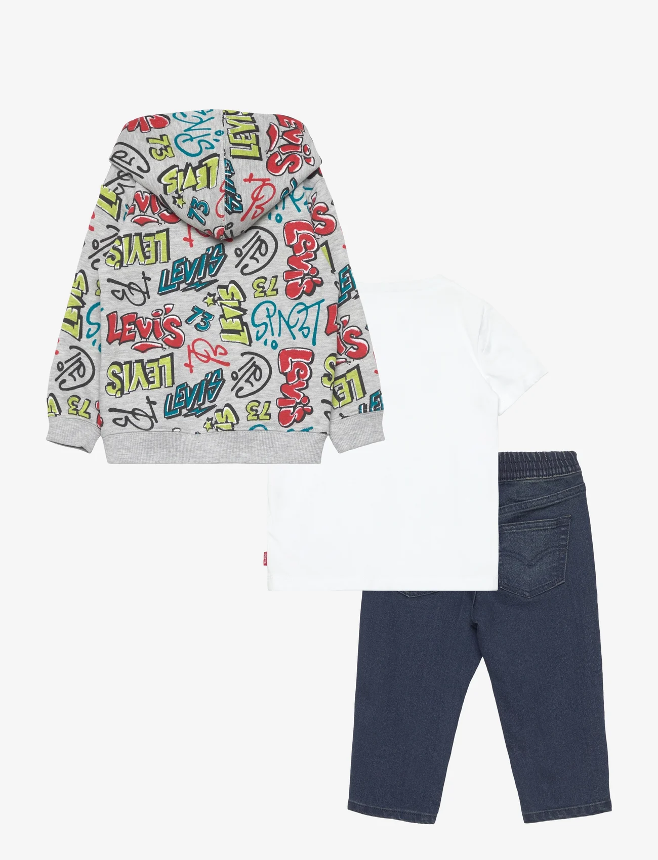 Levi's - Levi's® Graffiti Tag 3-Piece Set - komplektai su marškinėliais trumpomis rankovėmis - grey - 1