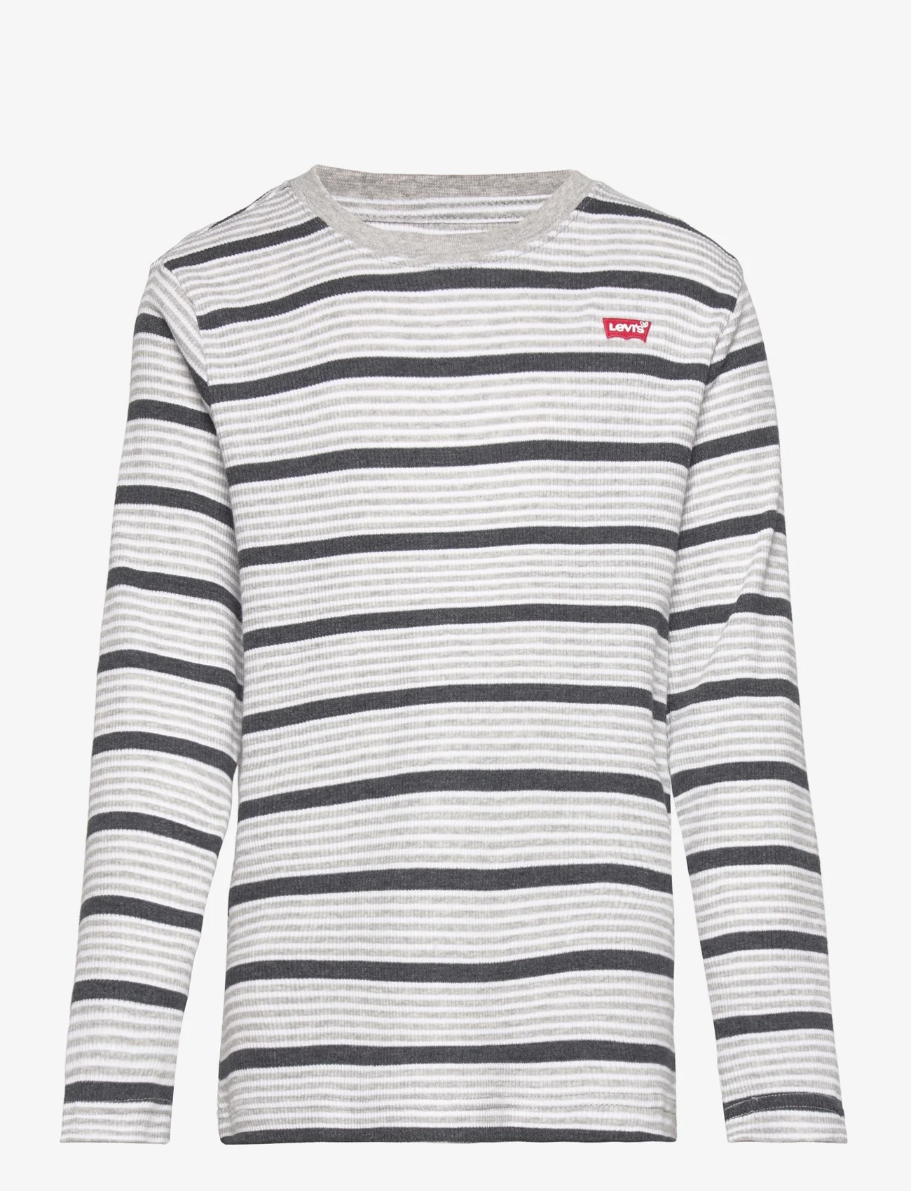 Levi's - Levi's® Long Sleeve Striped Thermal Tee - långärmade t-shirts - grey - 0