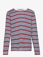 Levi's® Long Sleeve Striped Thermal Tee - WHITE