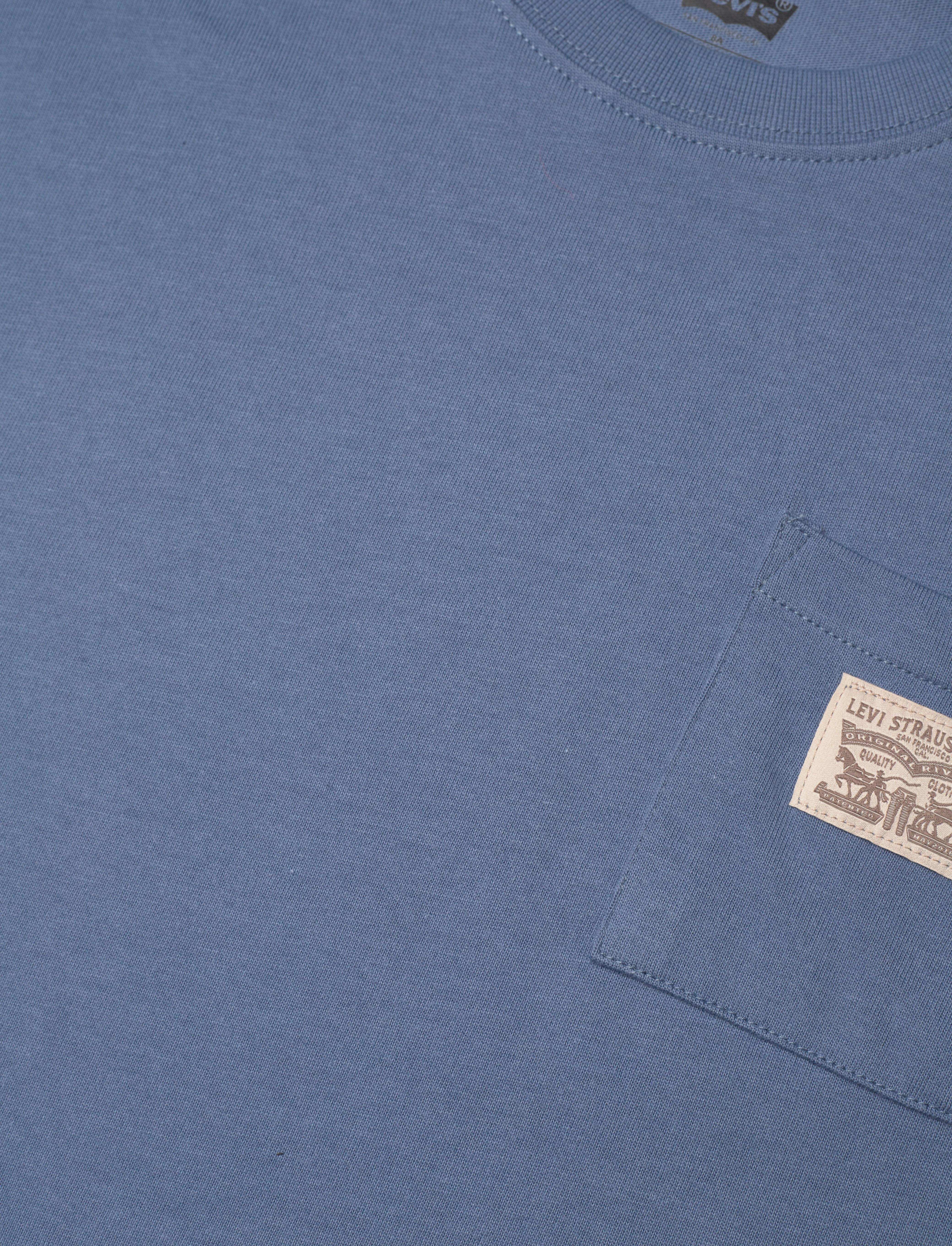 Levi's - LVB CURVED HEM POCKET TEE / LVB CURVED HEM POCKET TEE - blue - 2