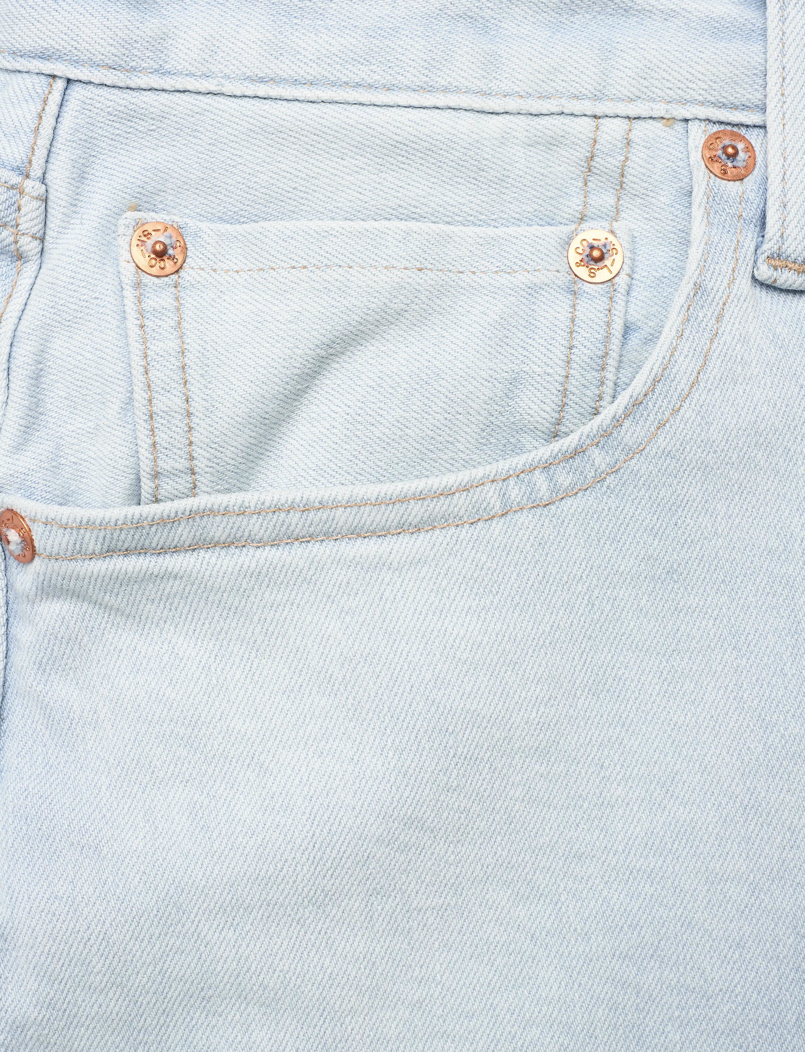 Levi's Made & Crafted - 501 CROP LMC BLEACHED SAND - light indigo - flat finis - 2