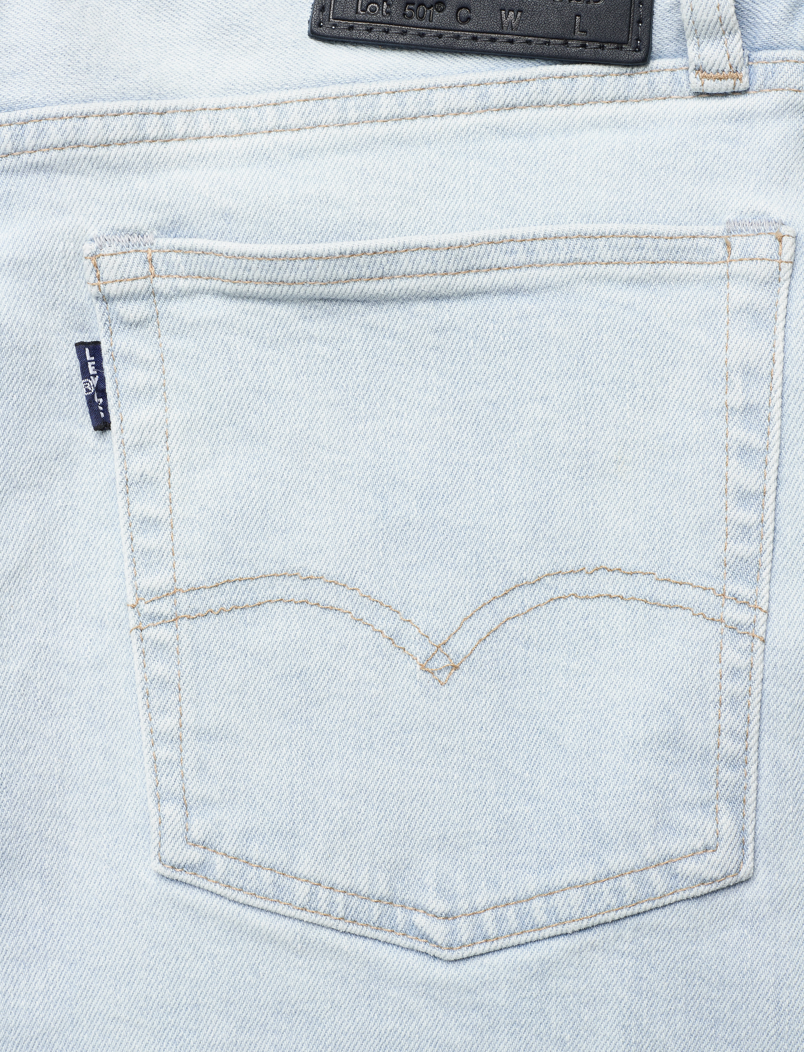 Levi's Made & Crafted - 501 CROP LMC BLEACHED SAND - light indigo - flat finis - 4