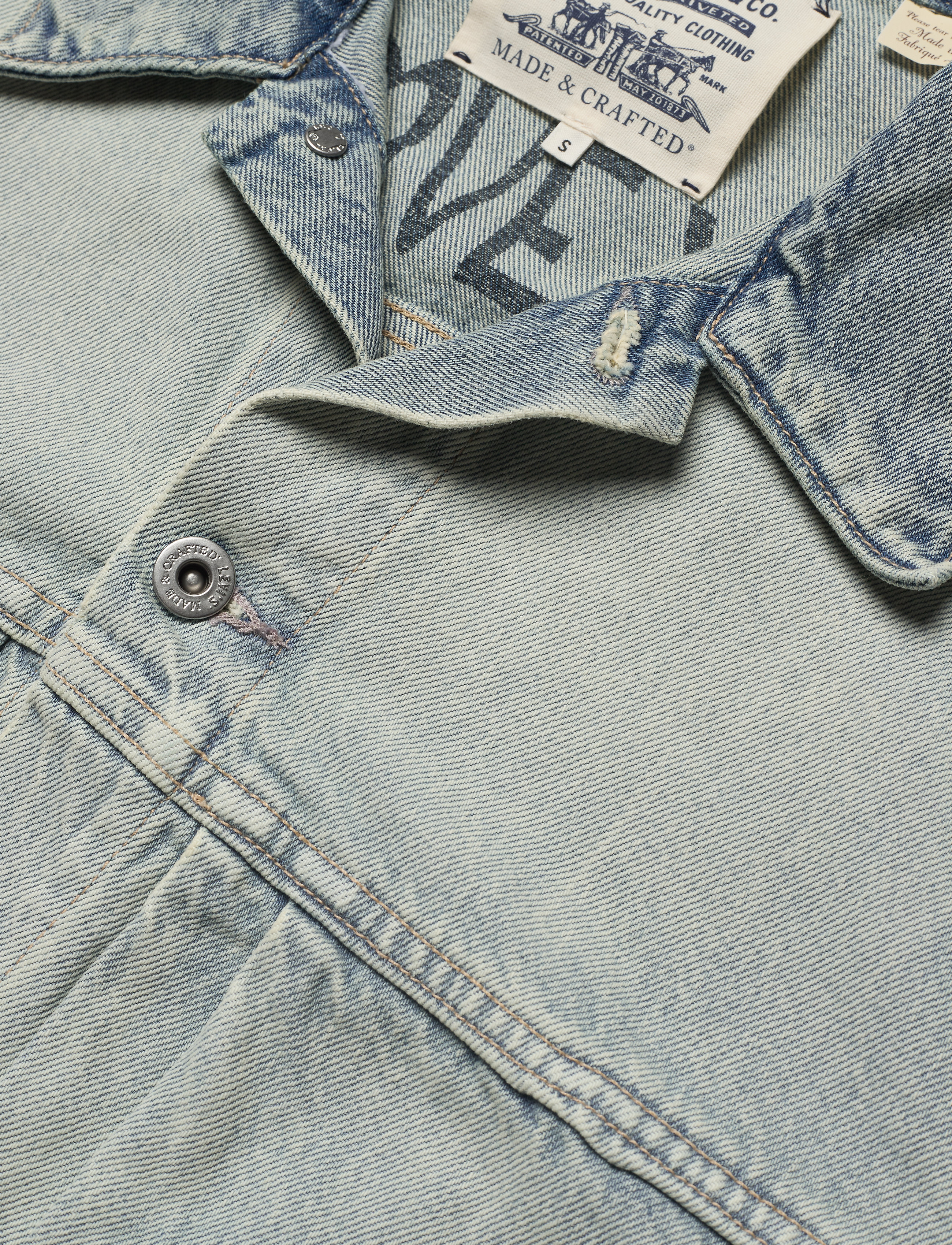 Levi's Made & Crafted - LMC LOVE LETTER TRUCKER LMC PO - light indigo - flat finis - 2