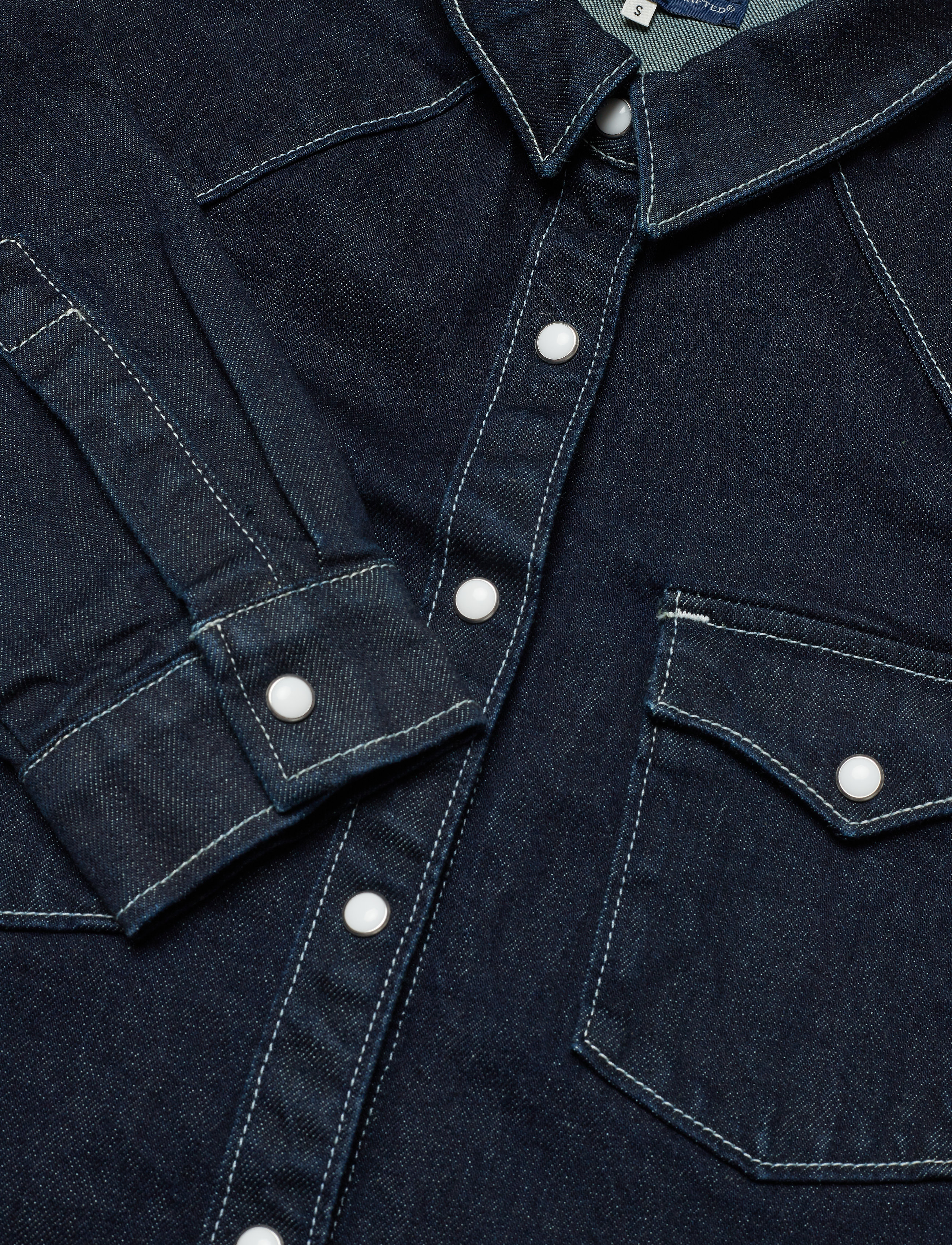 Levi's Made & Crafted - LMC S SHRNKN DNM SHIRT LMC SHR - dark indigo - flat finish - 3