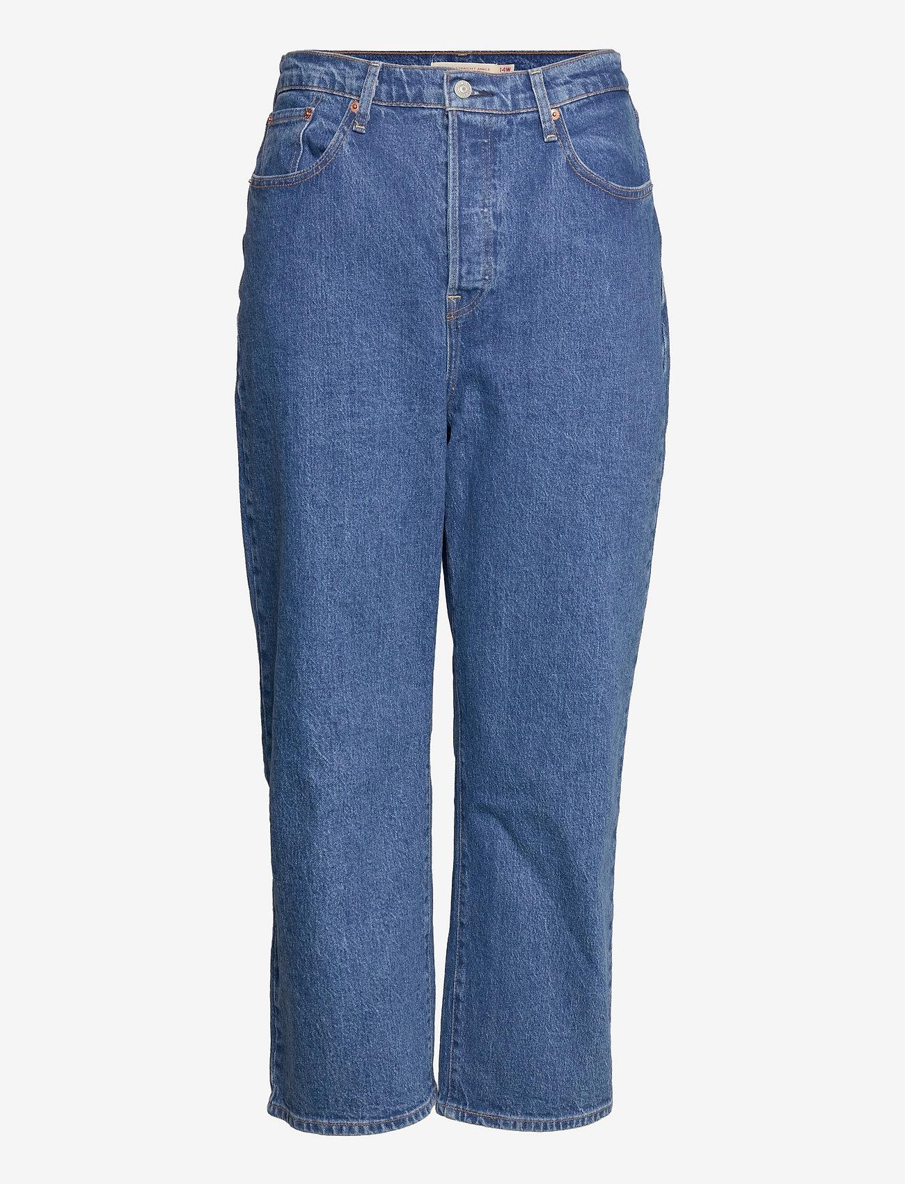 Levi's Plus Size - PL RIBCAGE STRAIGHT ANK JAZZ P - straight jeans - med indigo - worn in - 0