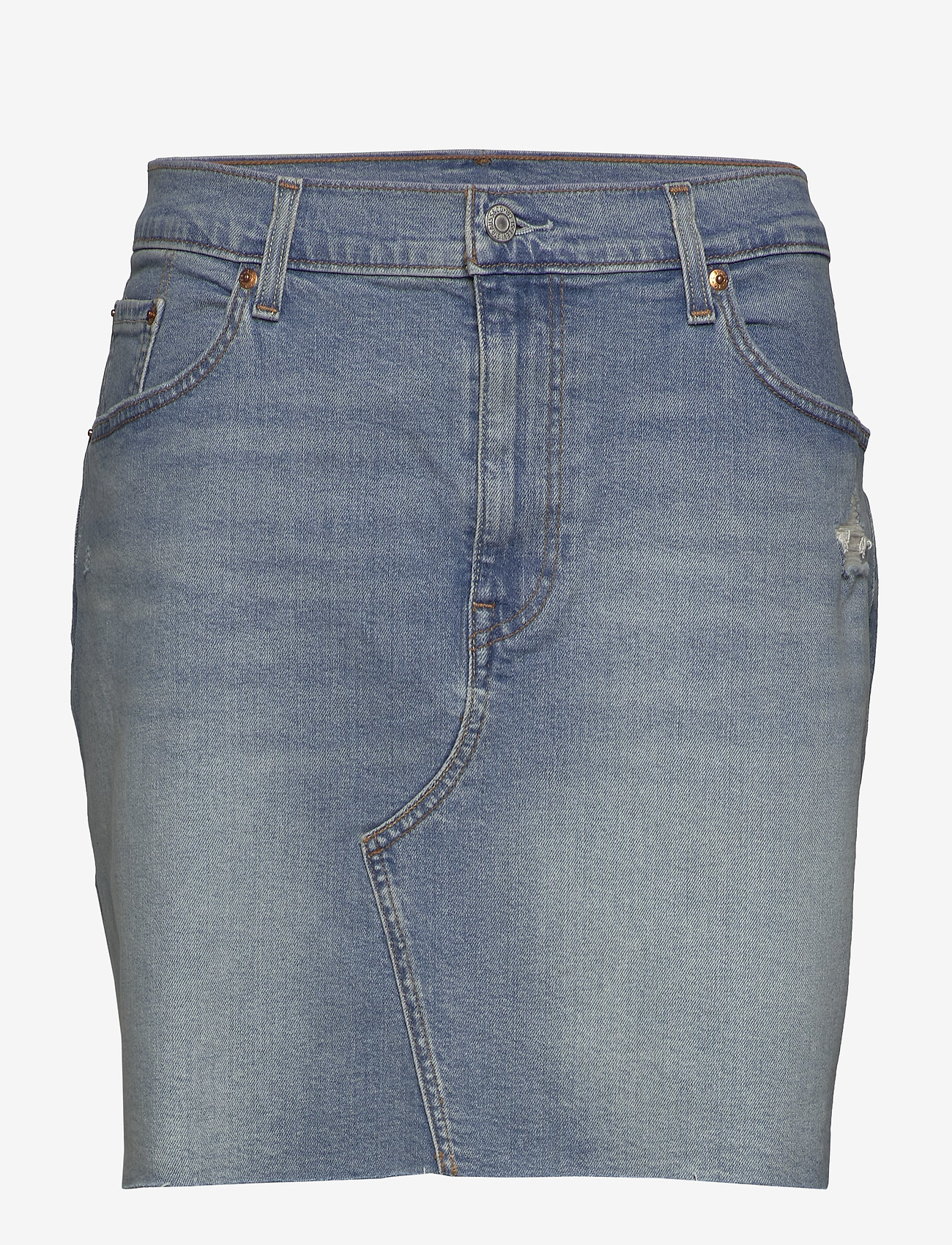 PL DECONSTRUCTED SKIRT GATEWAY - LIGHT INDIGO - WORN IN