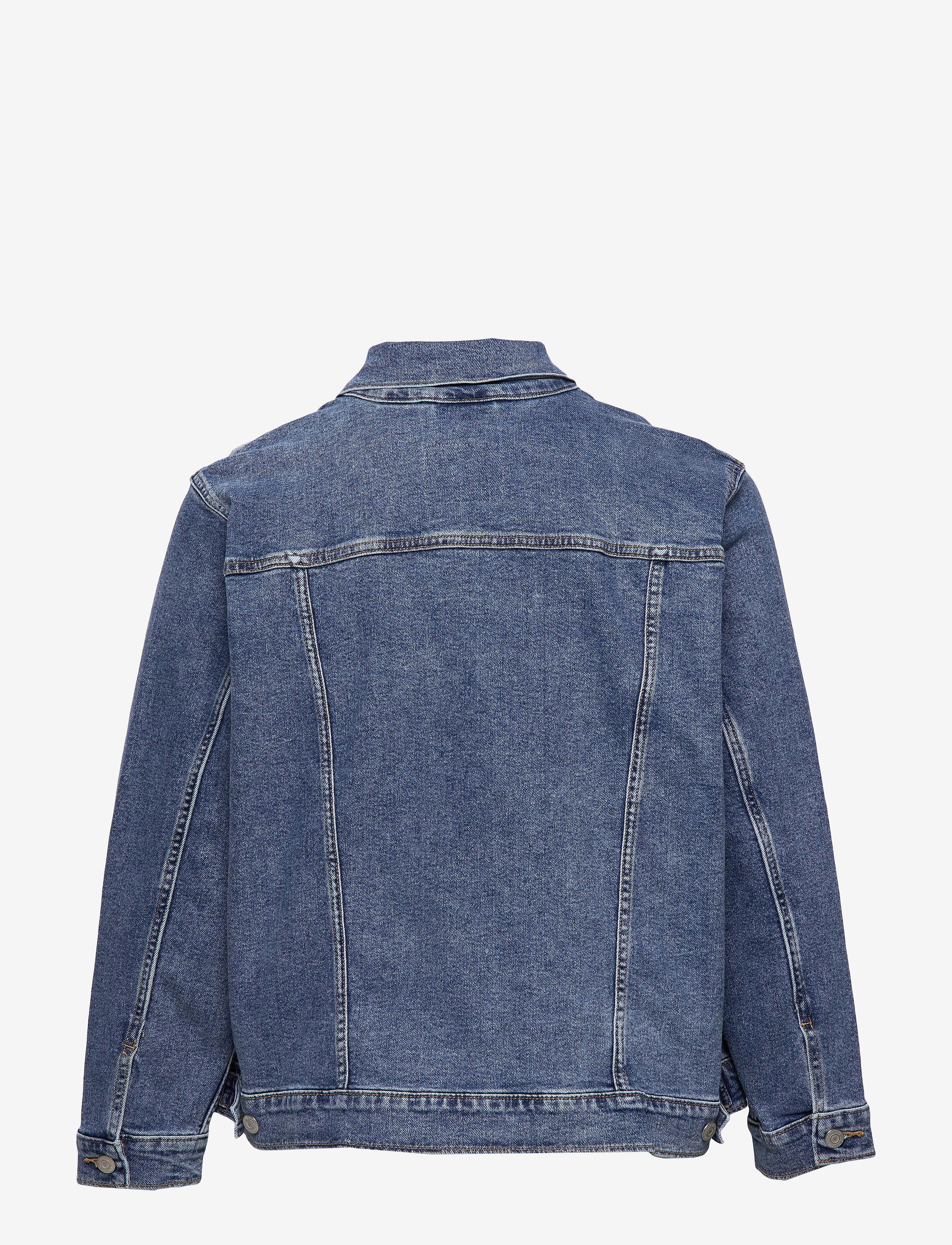 Levi's Plus Size - PL EXBOYFRIEND TRUCKER SOFT AS - light indigo - worn in - 1