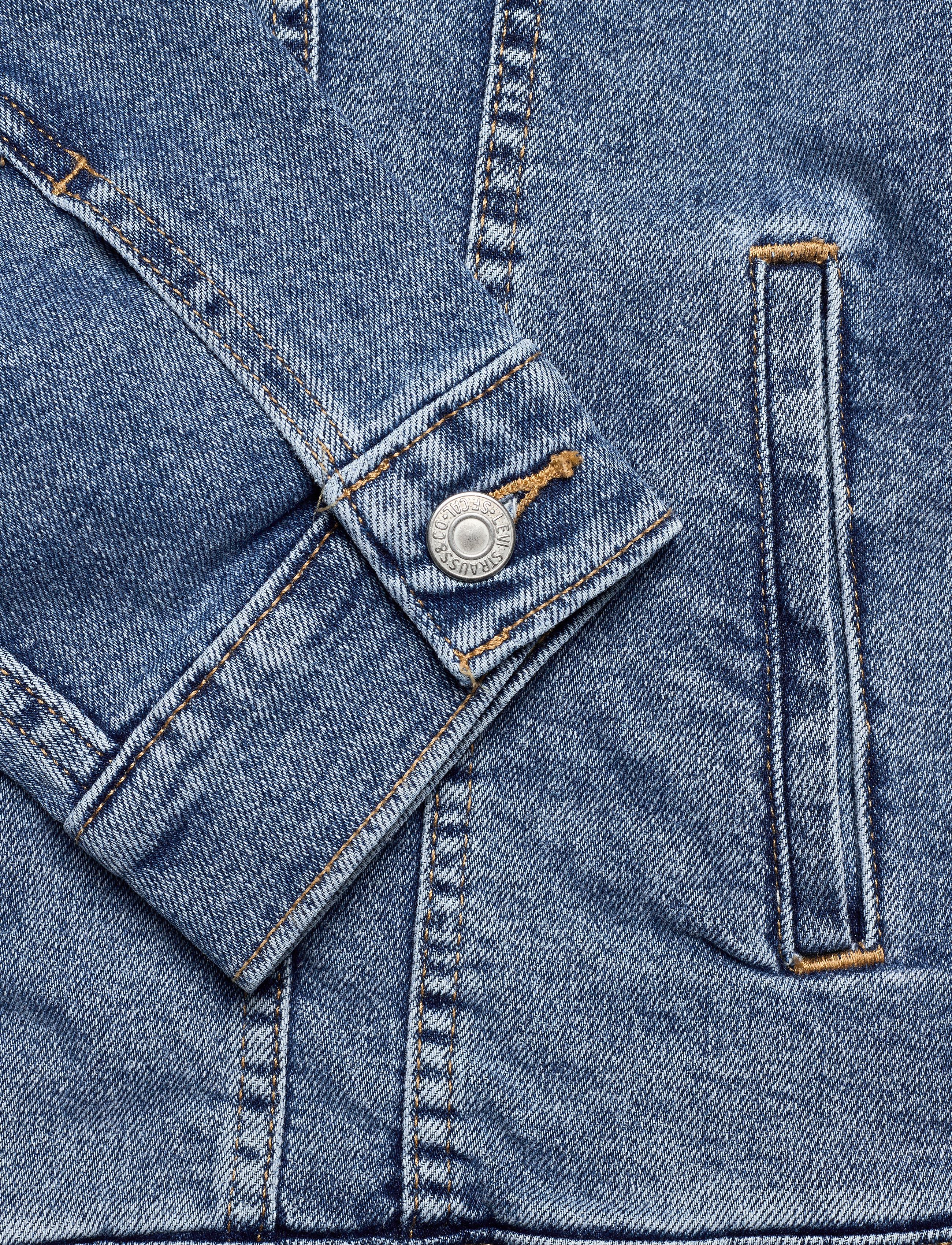 Levi's Plus Size - PL EXBOYFRIEND TRUCKER SOFT AS - light indigo - worn in - 3
