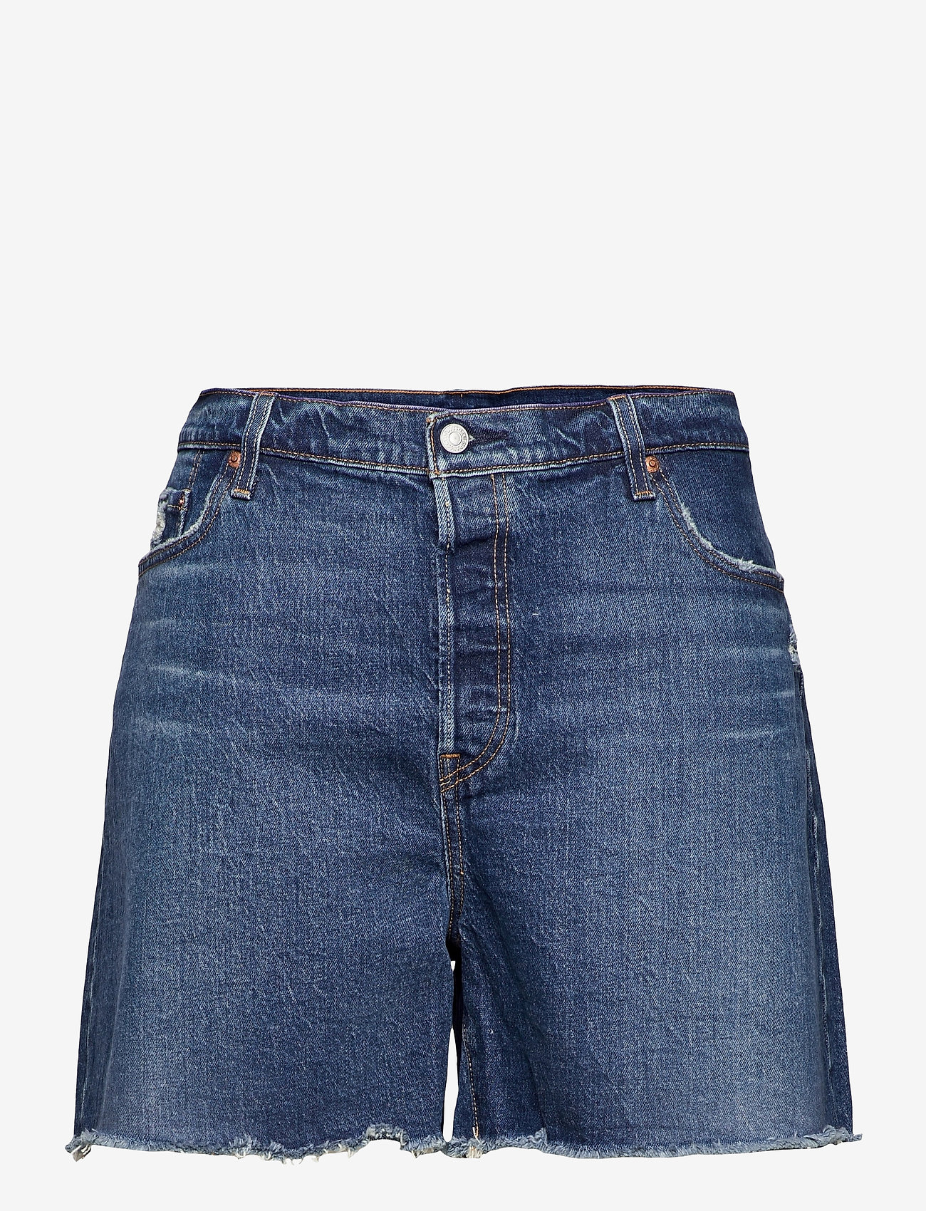 Levi's Plus Size - PL 501 ORIGINAL SHORT SALSA CH - med indigo - worn in - 0