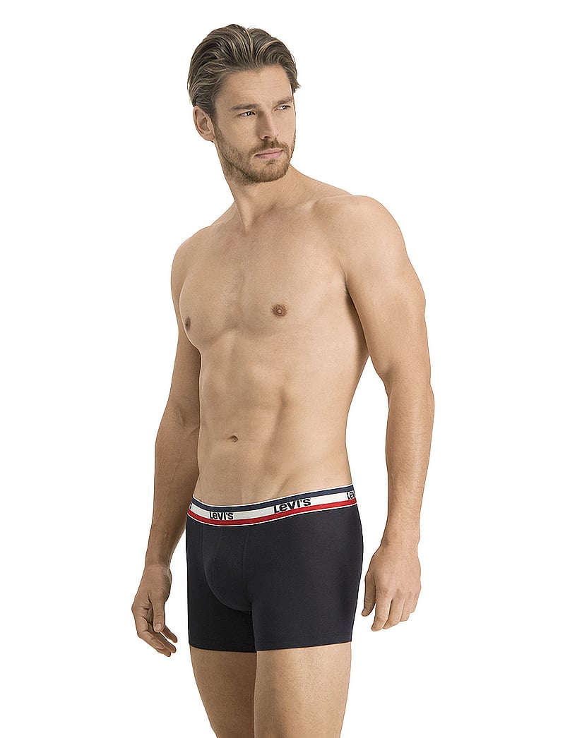 Levi's® - LEVIS MEN SPRTSWR LOGO BOXER BRIEF 3P - unterhosen im multipack - black / grey melange - 4