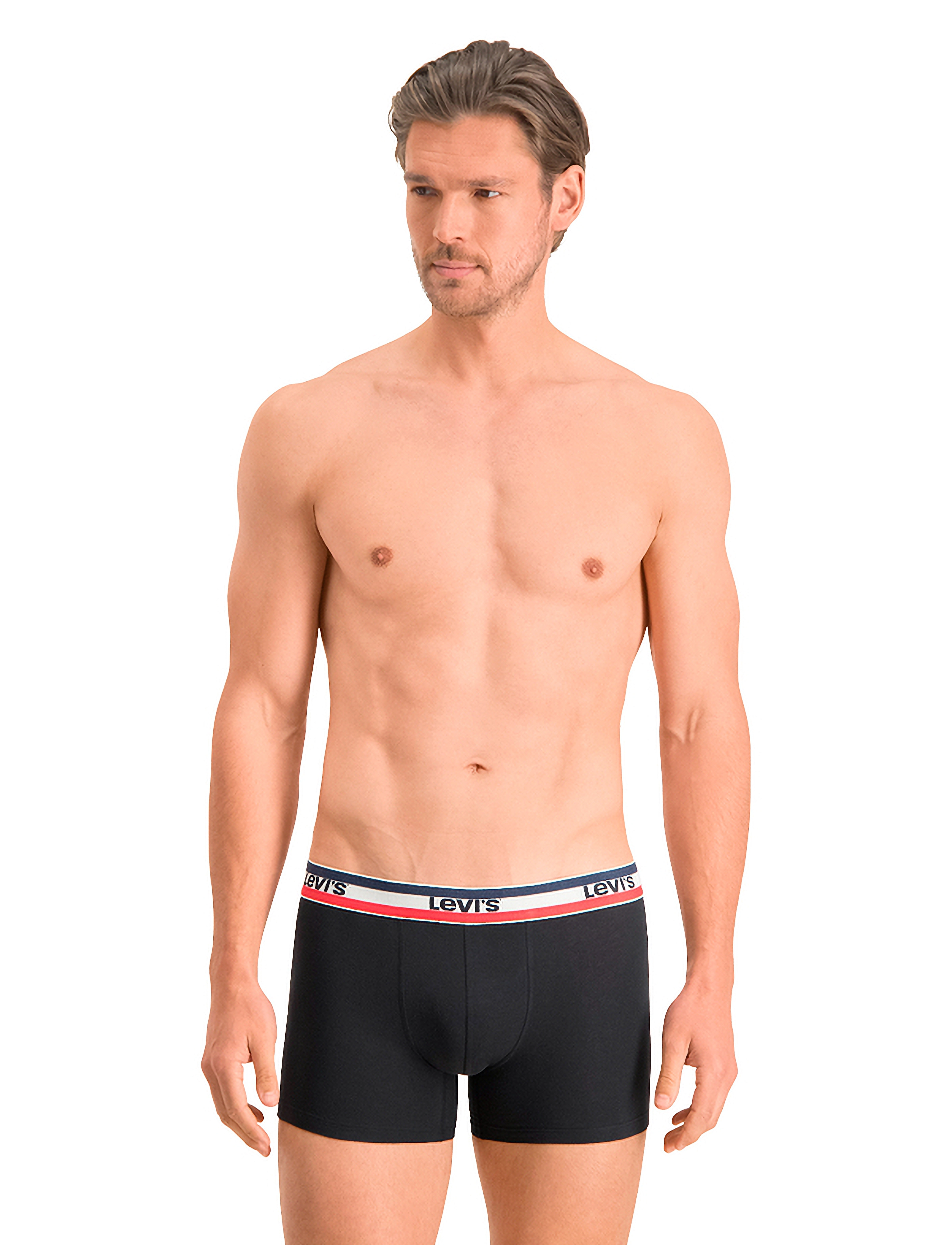 Levi's® - LEVIS MEN SPRTSWR LOGO BOXER BRIEF 3P - laveste priser - black / khaki - 2