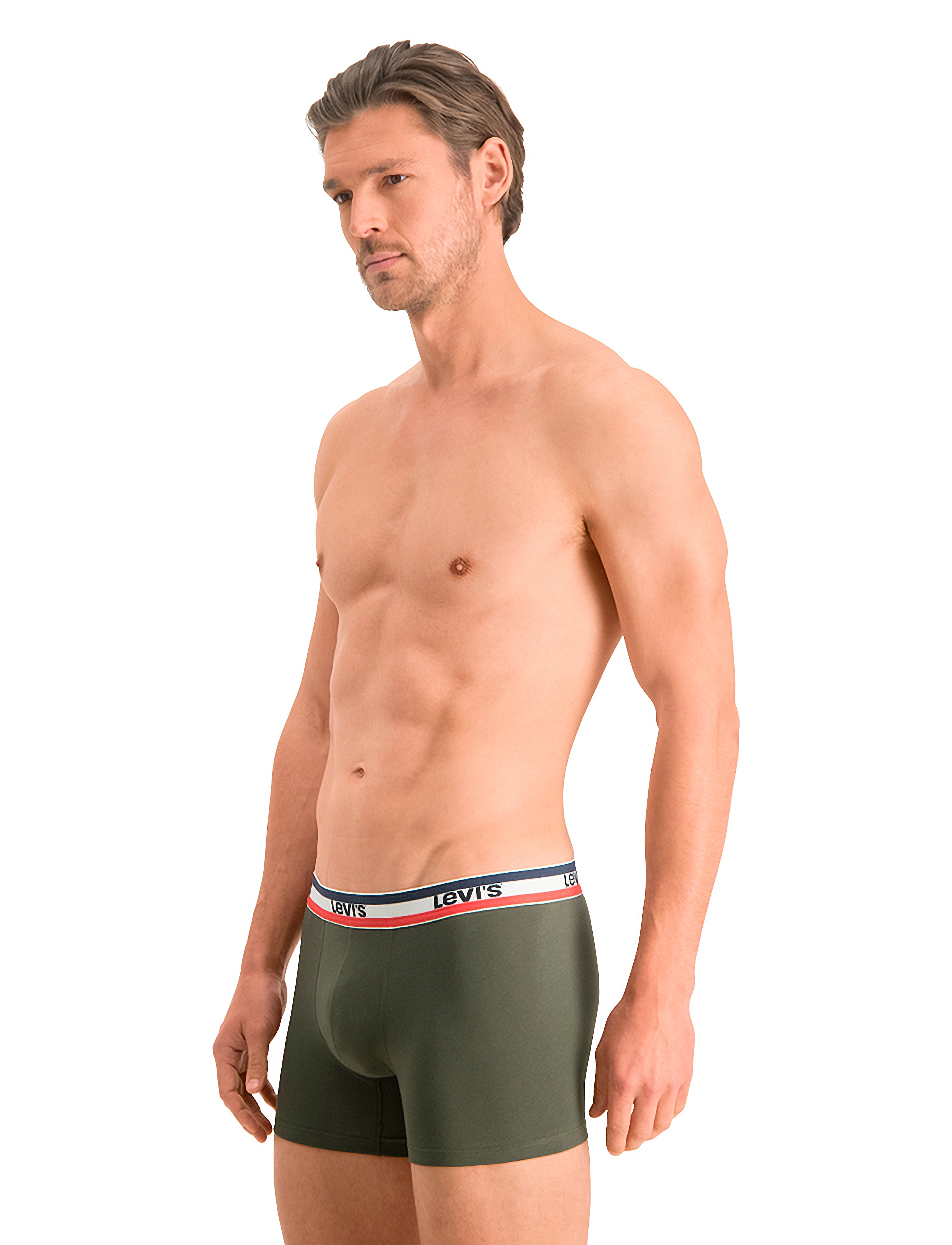 Levi's® - LEVIS MEN SPRTSWR LOGO BOXER BRIEF 3P - laveste priser - black / khaki - 4