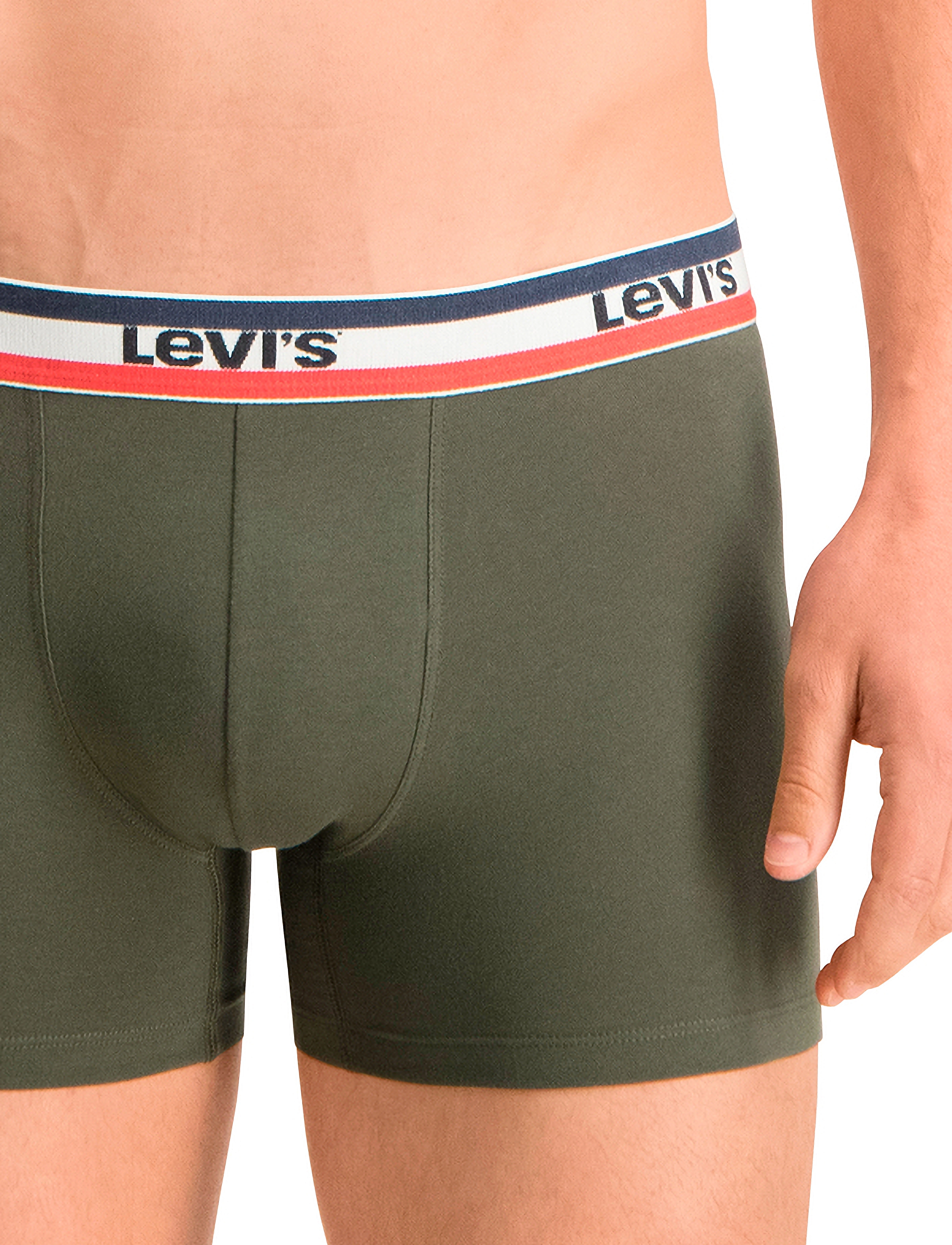 Levi's® - LEVIS MEN SPRTSWR LOGO BOXER BRIEF 3P - laveste priser - black / khaki - 5