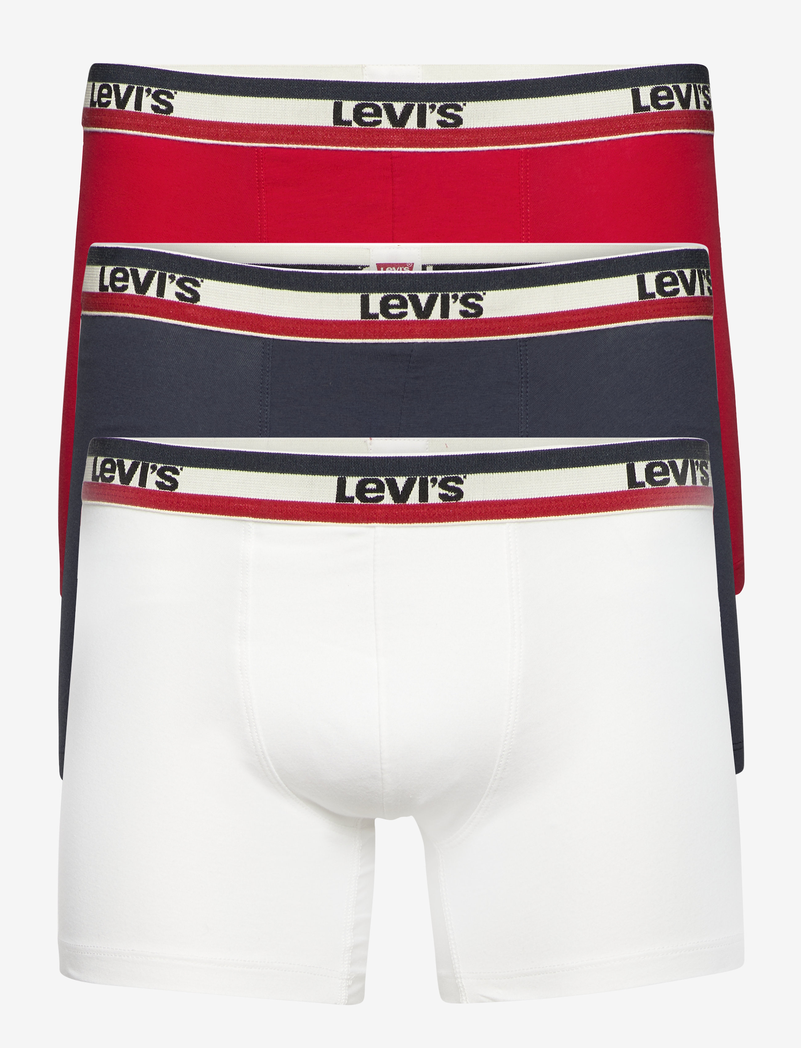 Levi's® LEVIS MEN SPRTSWR LOGO BOXER BRIEF 3P - Aluspesu - WHITE / BLUE / RED / white